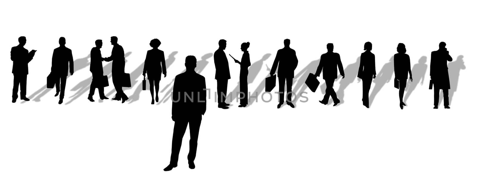 business silhouettes