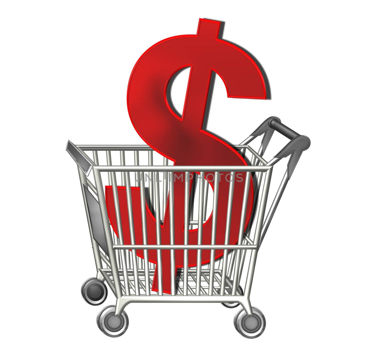 dollar shopping cart by peromarketing