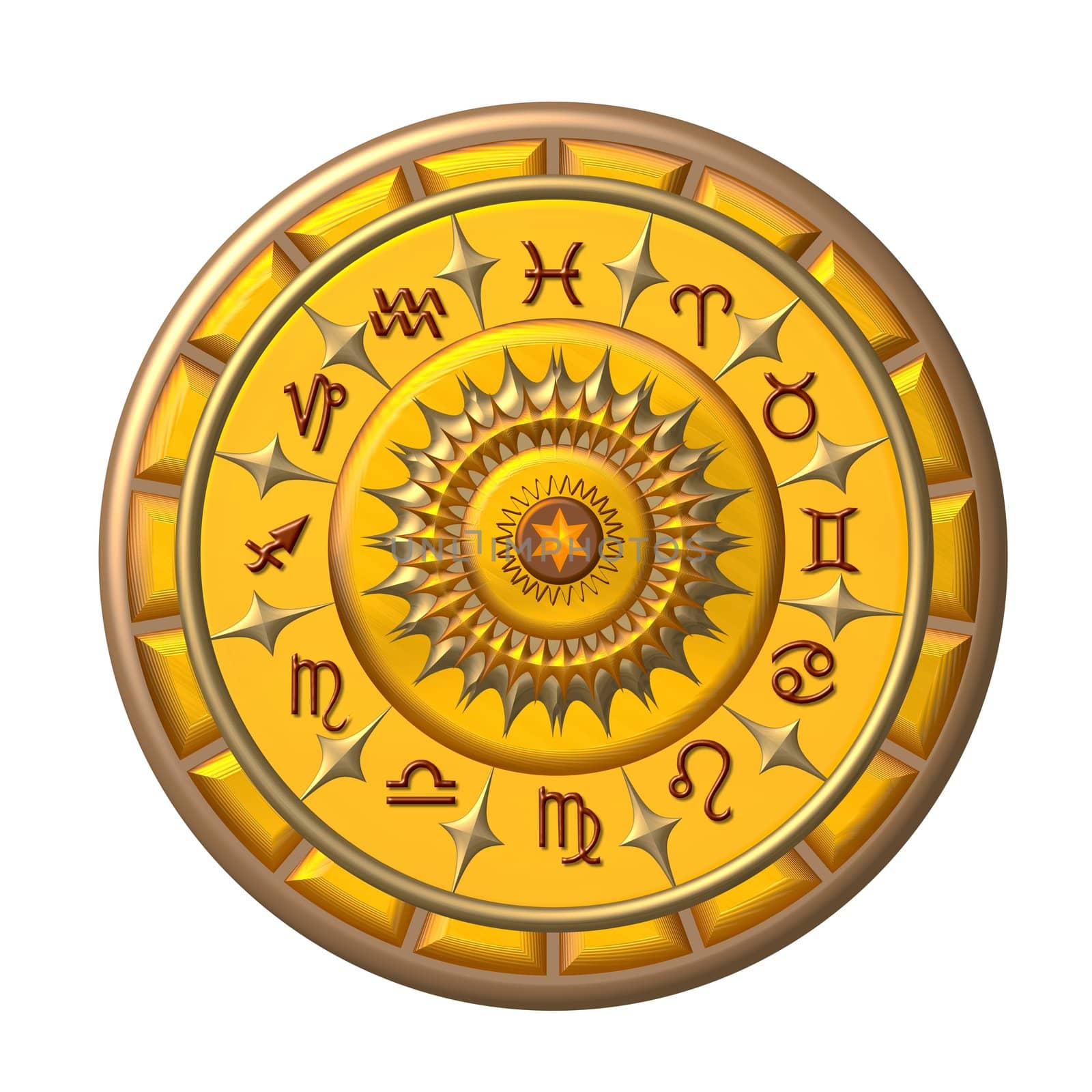 yellow zodiac sign by peromarketing