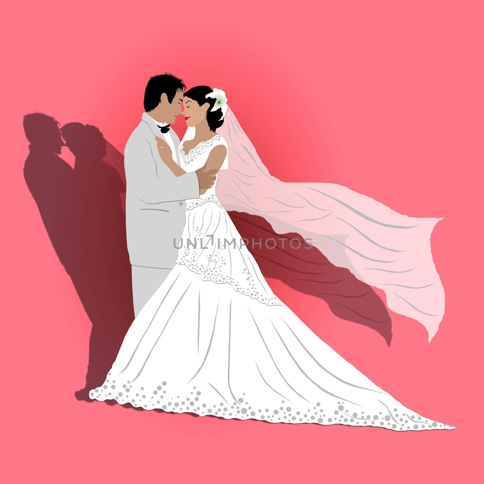 illustration of a married couple
