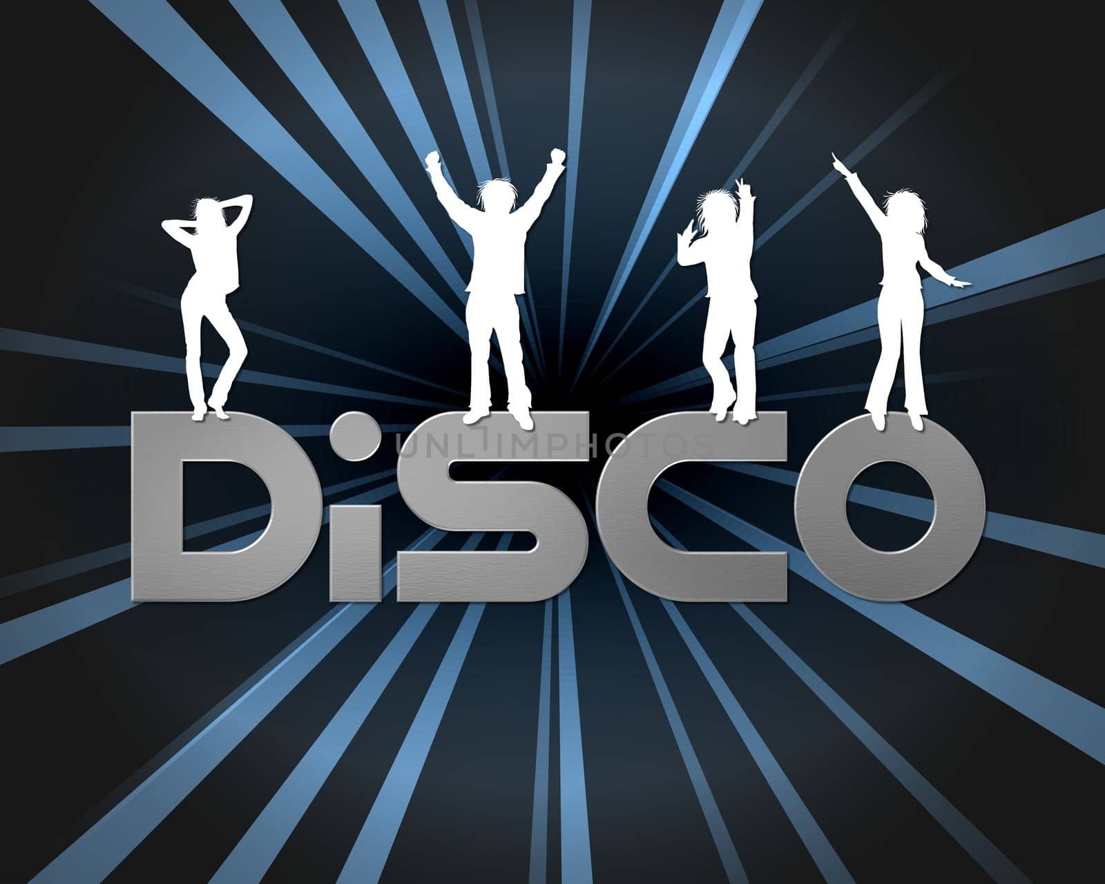 illustration of disco people by peromarketing