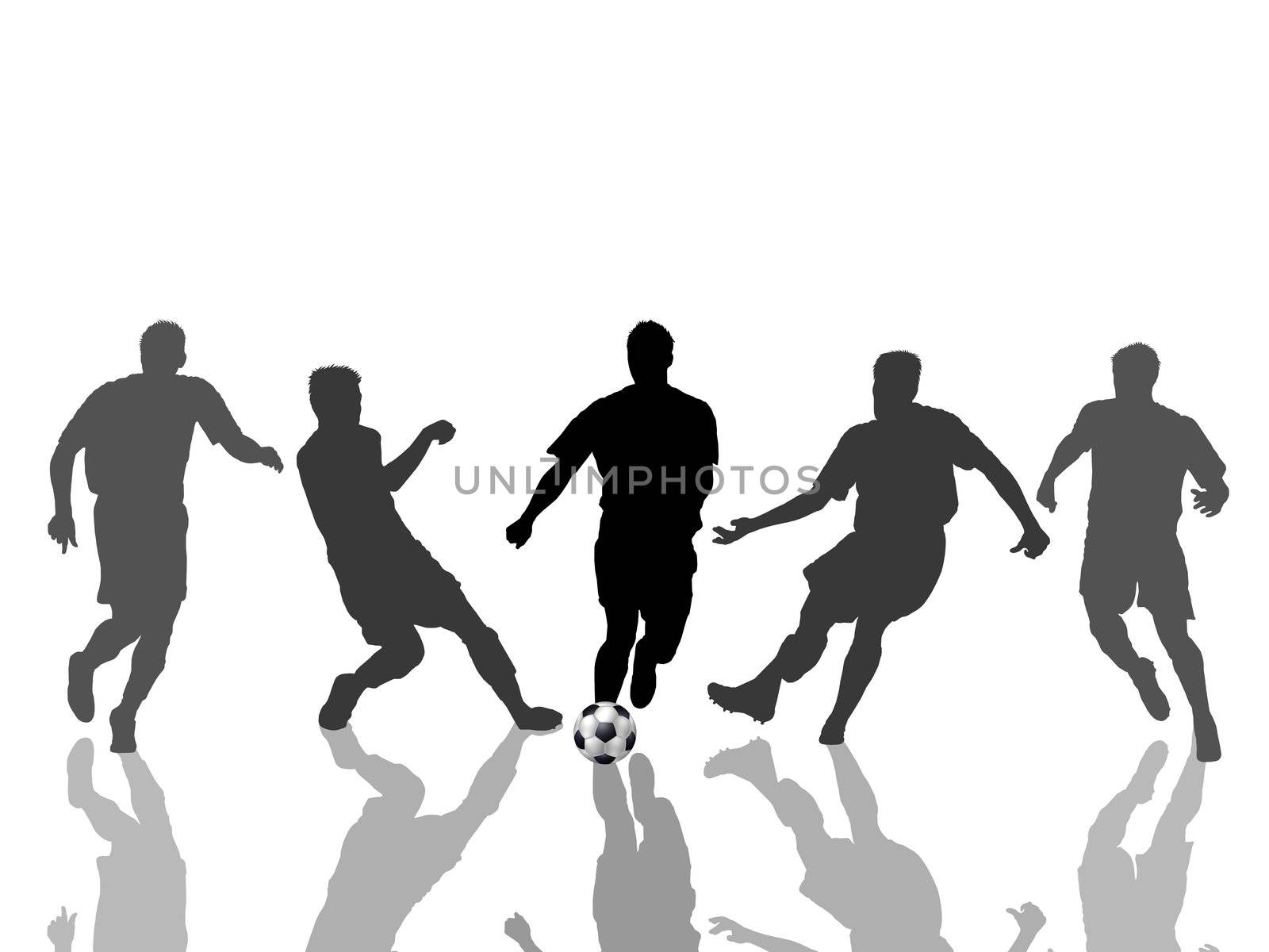 soccer players black and grey by peromarketing