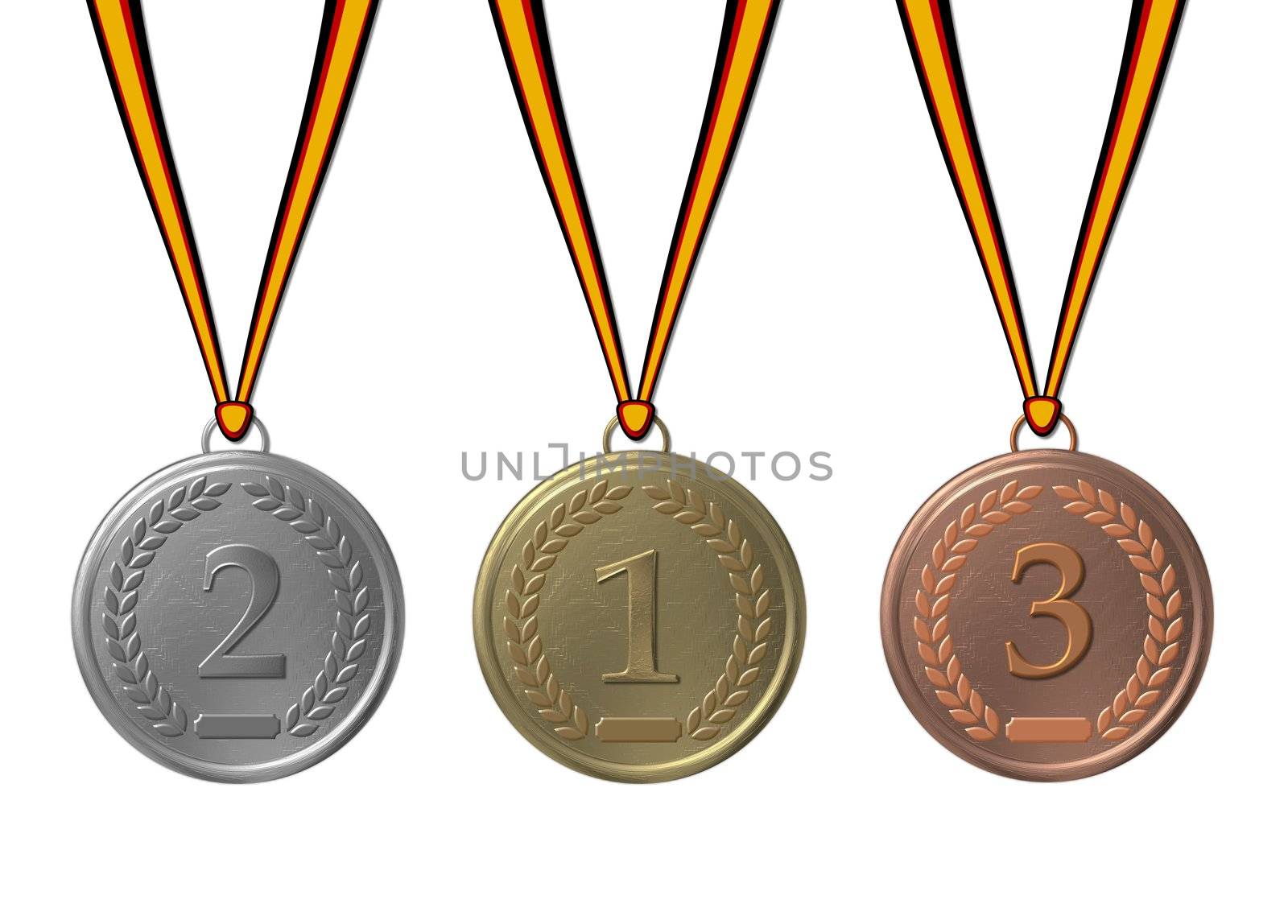 gold, silver and bronze medal by peromarketing