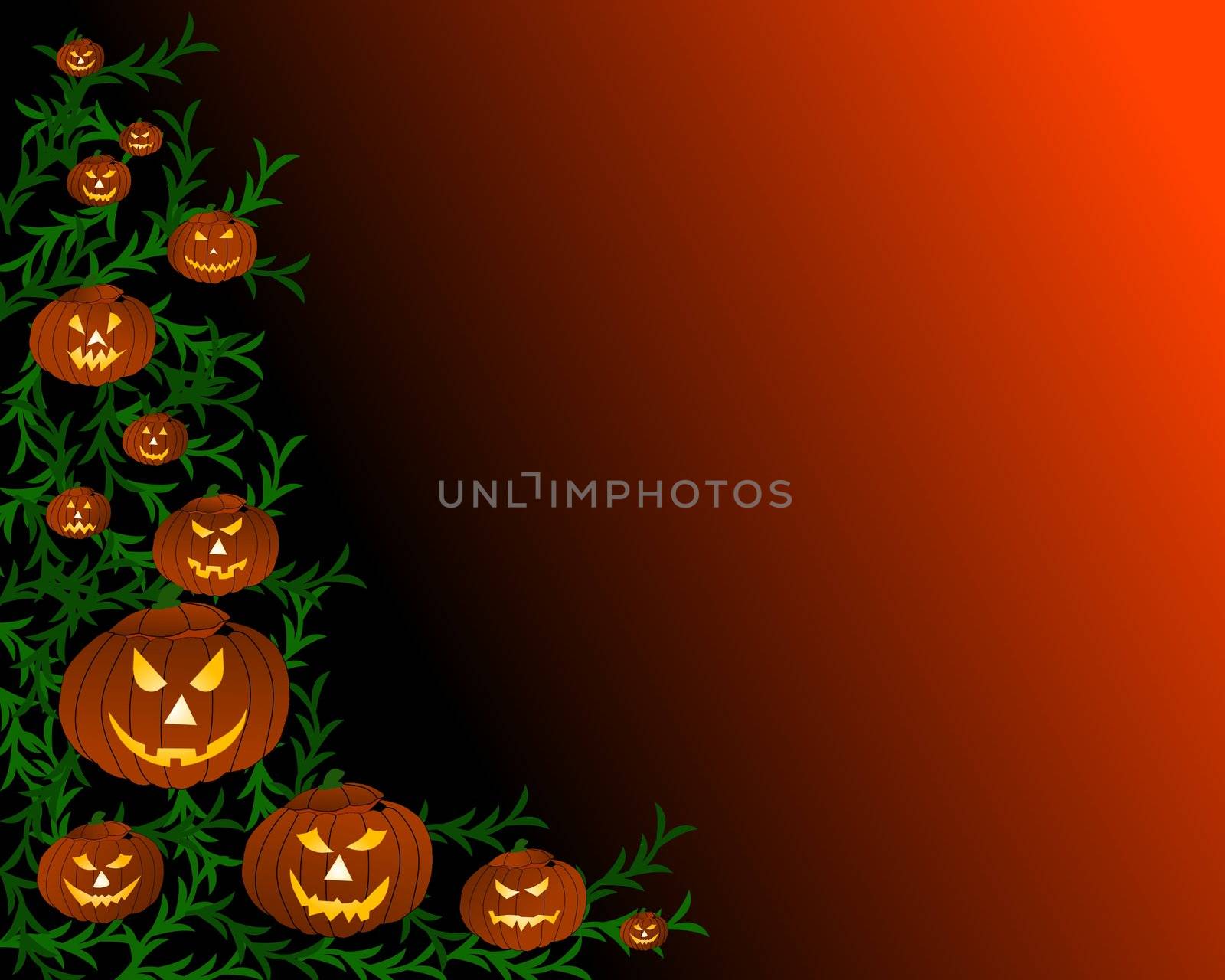 halloween - pumpkin background red