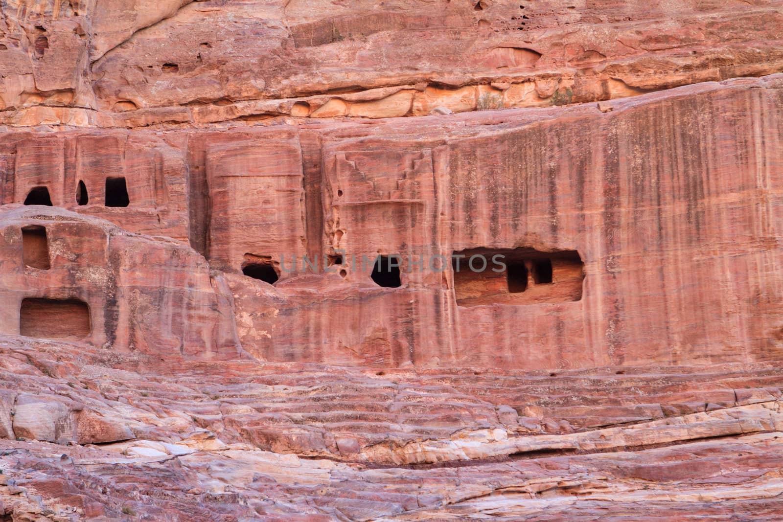 The Theatre, in Petra, Jordan  by thanomphong