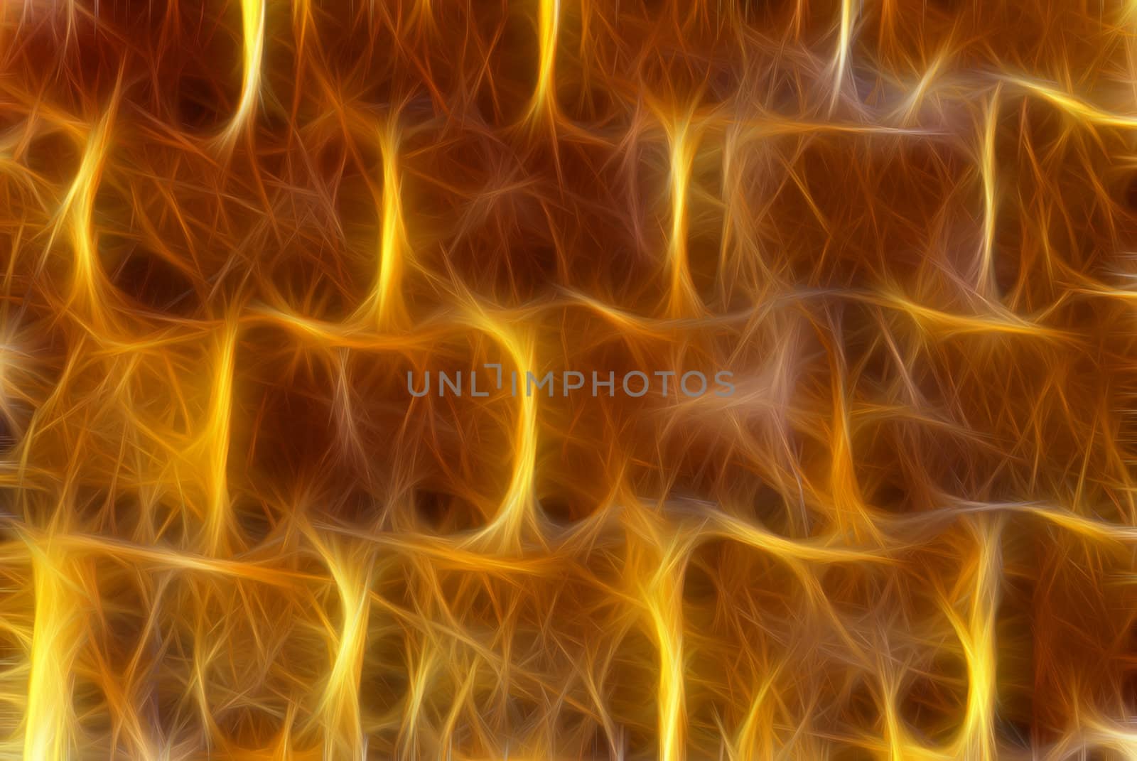 Abstract rendered fractal orange brick wall. Good as background or wallpaper.