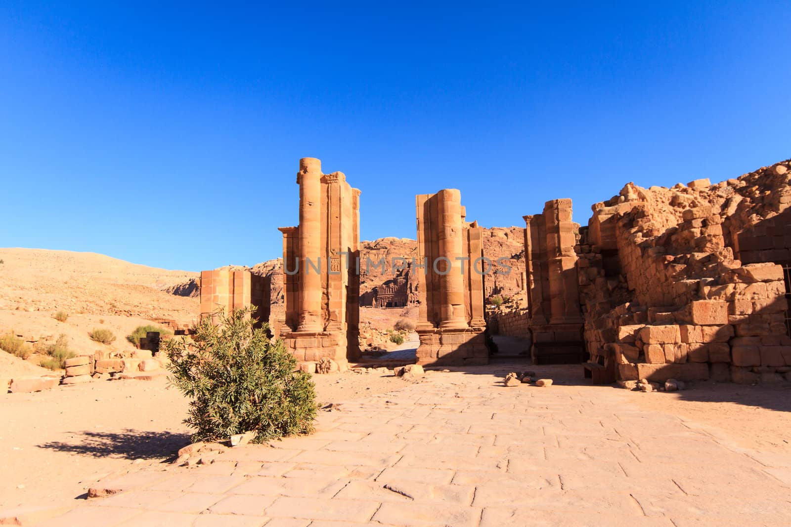 Temenos Gate in Petra, Jordan  by thanomphong