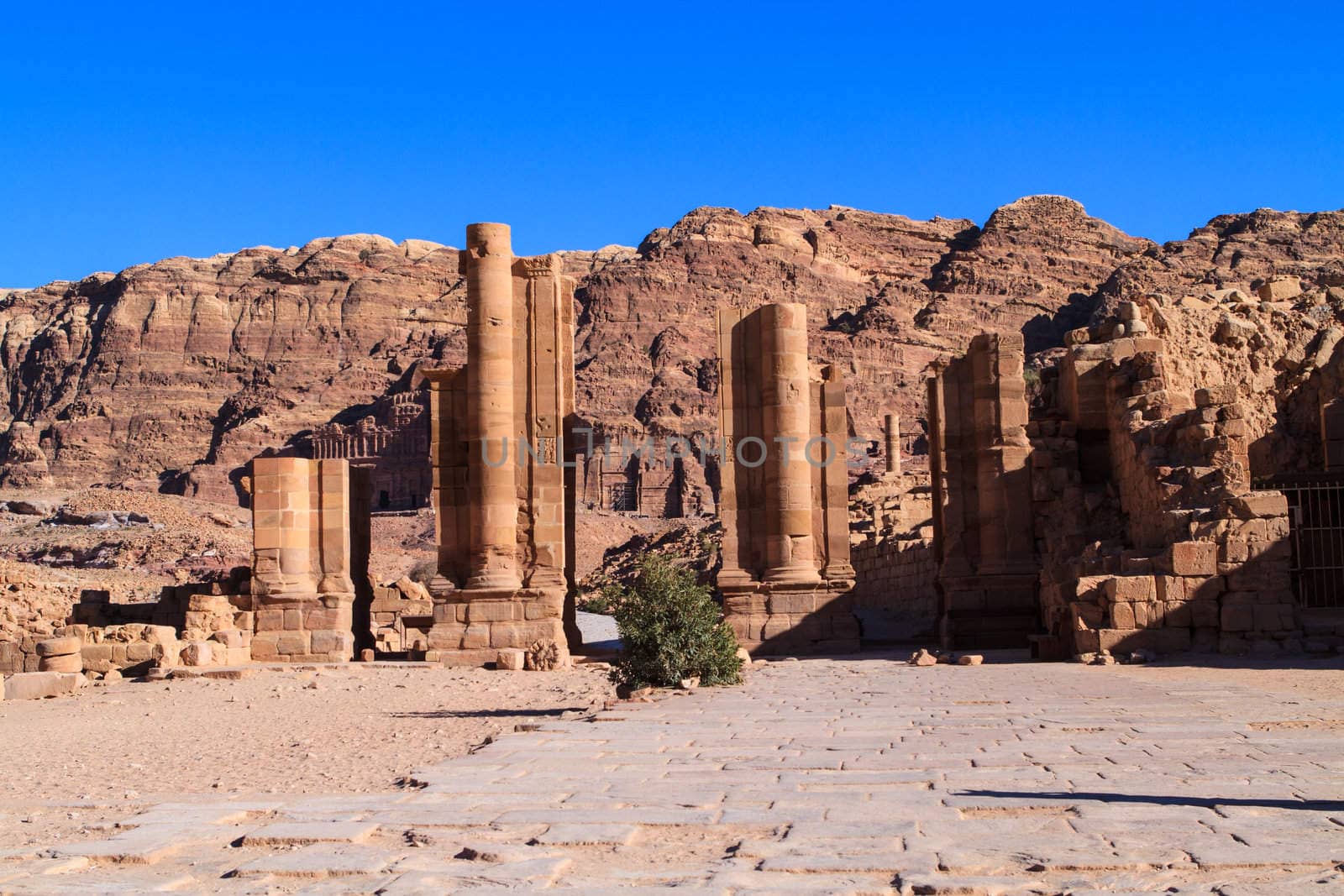 Temenos Gate in Petra, Jordan  by thanomphong
