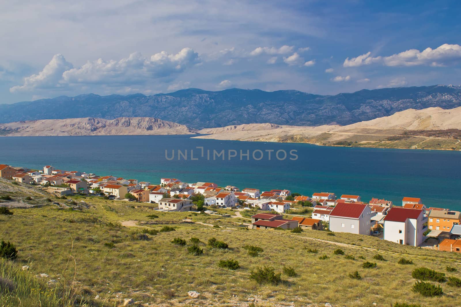Island of Pag bay seascapes, Dalmatia, Croatia