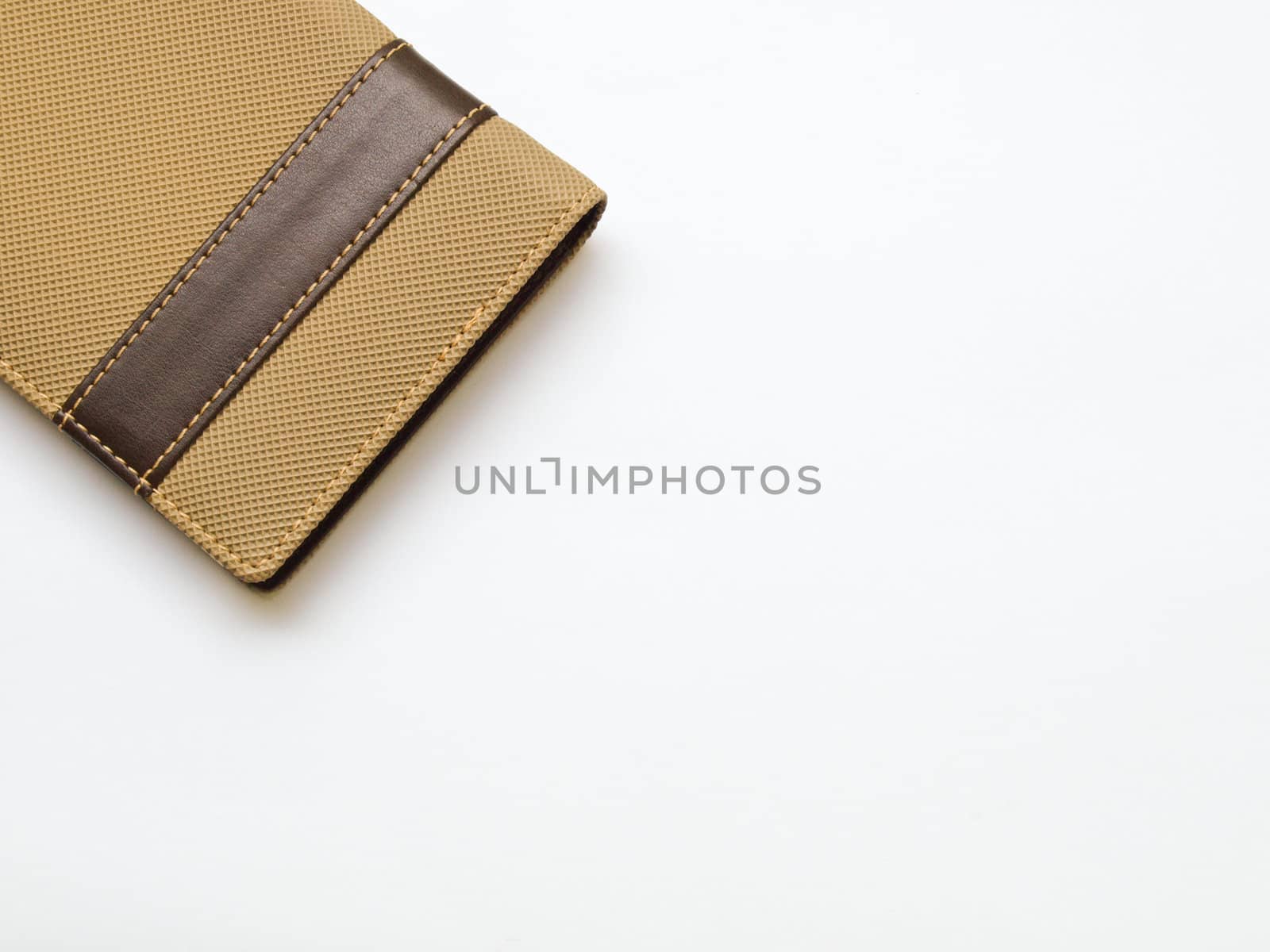 Light brown notebook cover isolated on white background