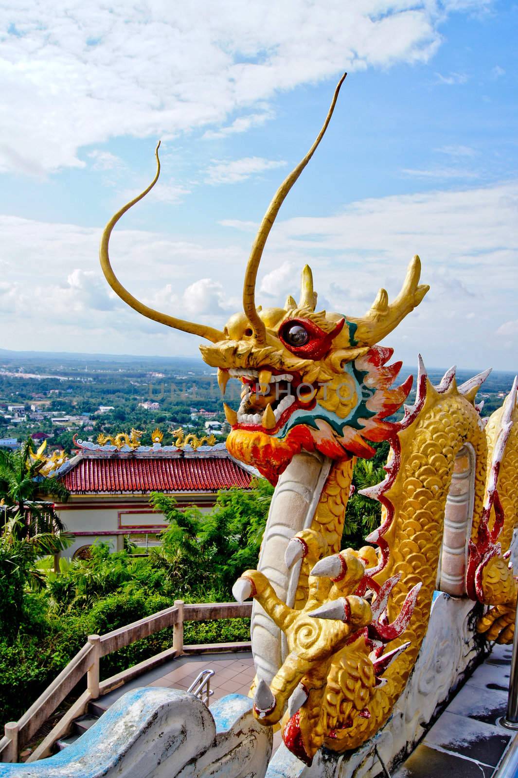 The God of the Chinese new year in thai temple.