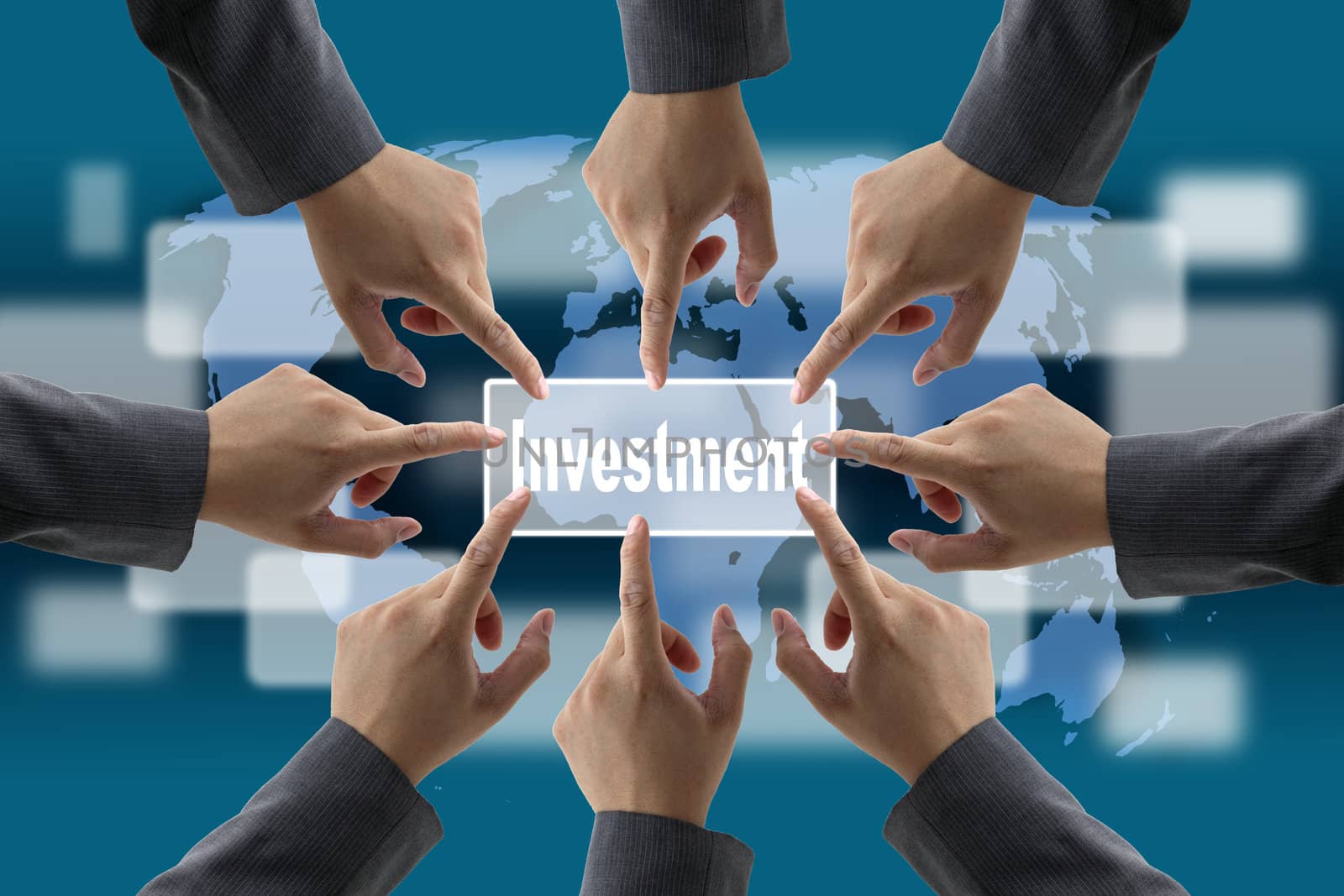 A diverse business teamwork do World technology Investment