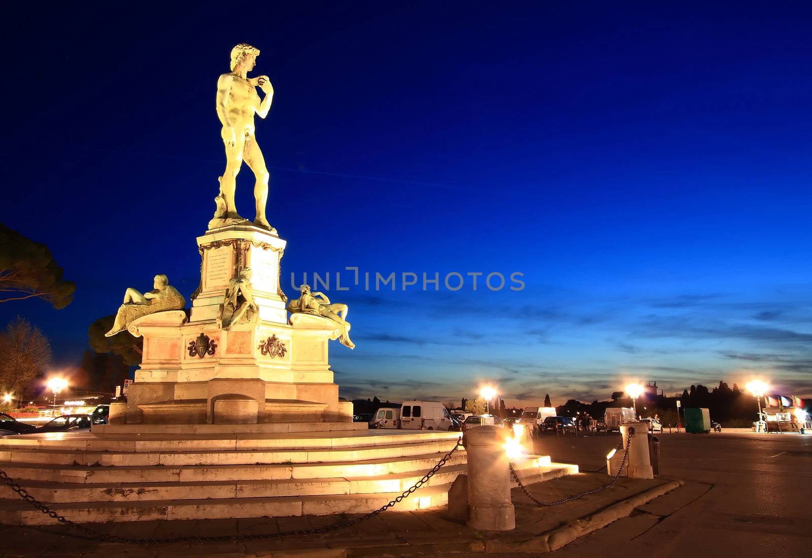 Statue of David, located in Micheal Angelo Park Florence, Italy