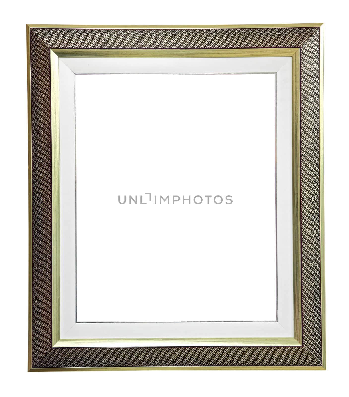 isolated blank modern frame on white