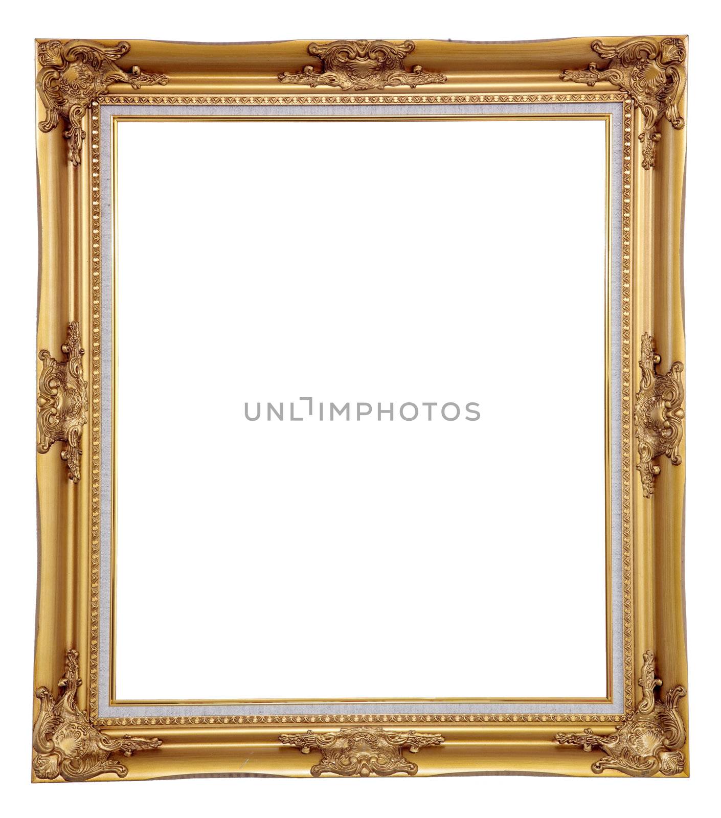 isolated blank classic photo frame