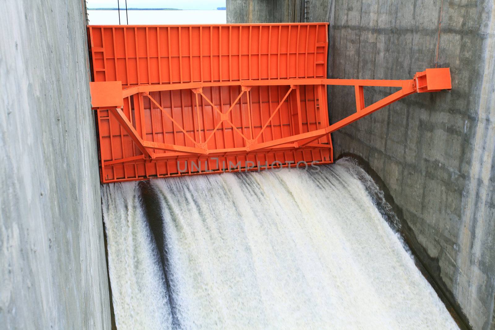 close up of Water gate of Dam in Thailand