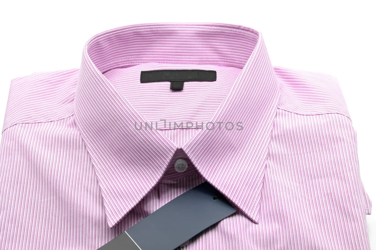 generic line pattern red business shirt with a blank label