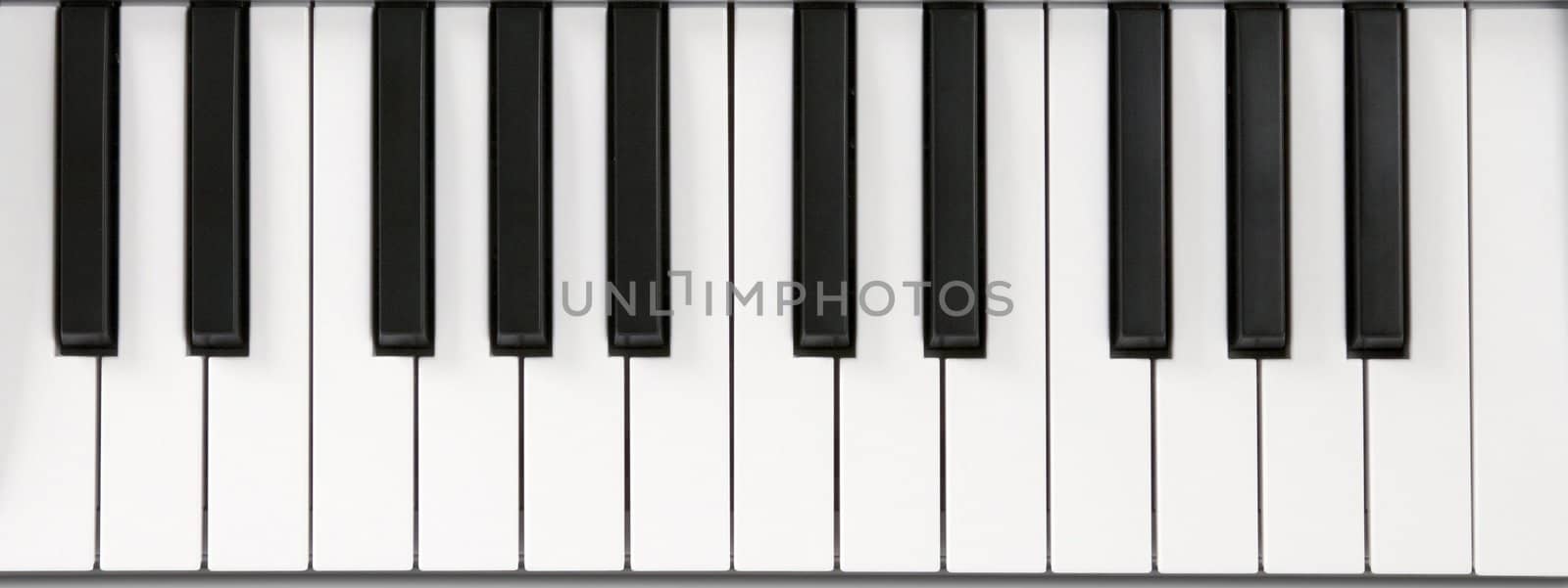Piano keyboard close-up isolated music astract arrangement