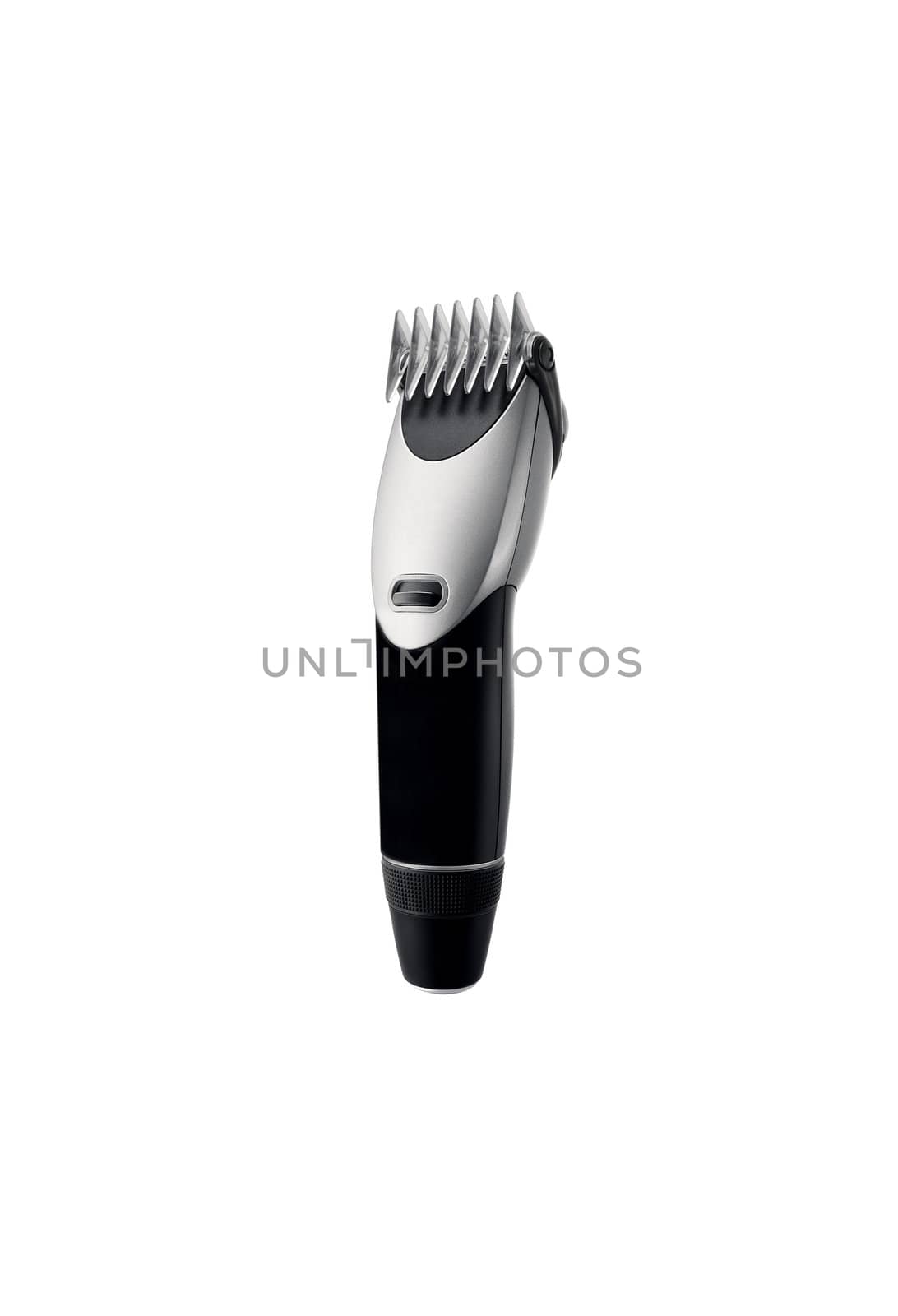 Electric shaver place on white background