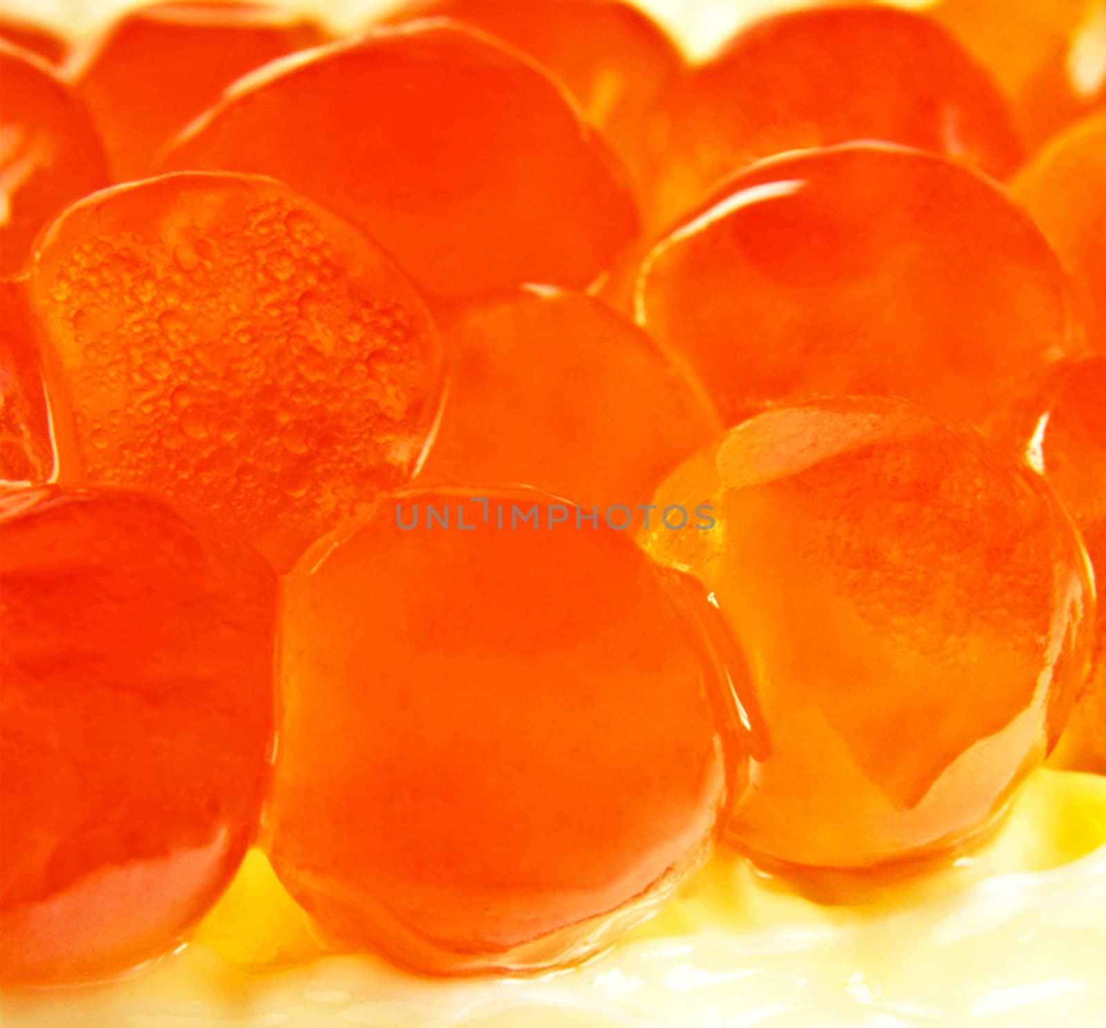 very big red caviar background