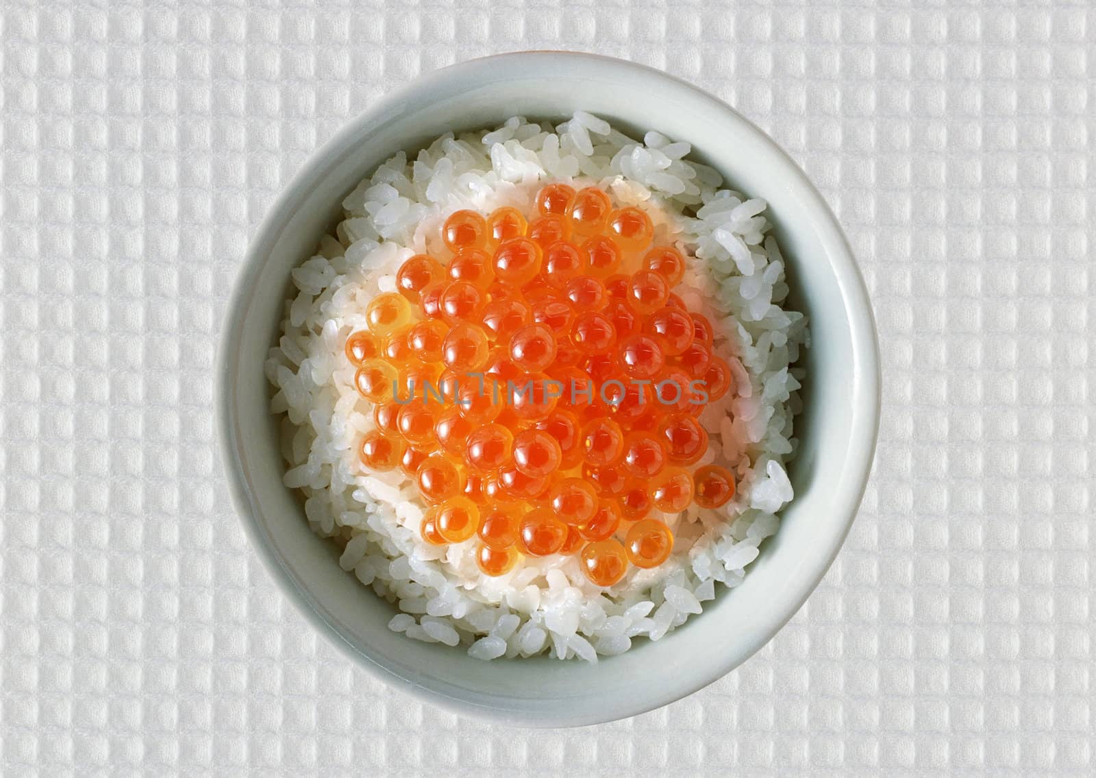 rice dish with red caviar
