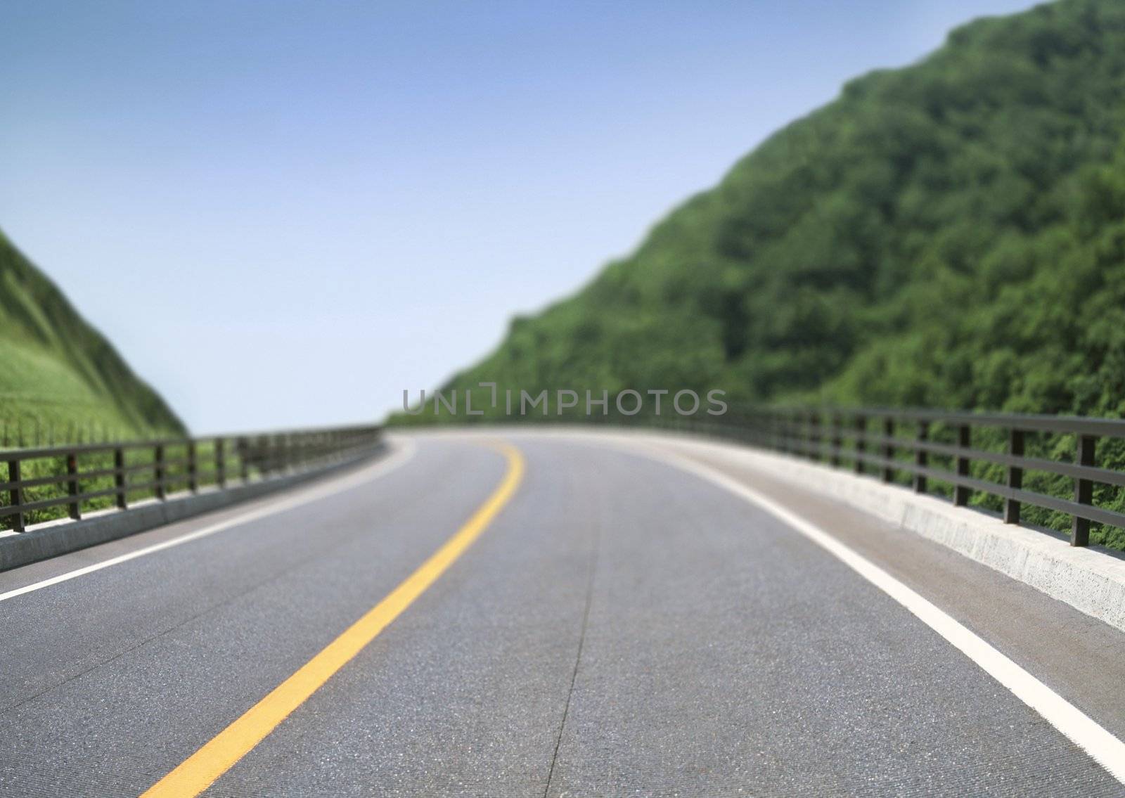 Picture of empty countryside road