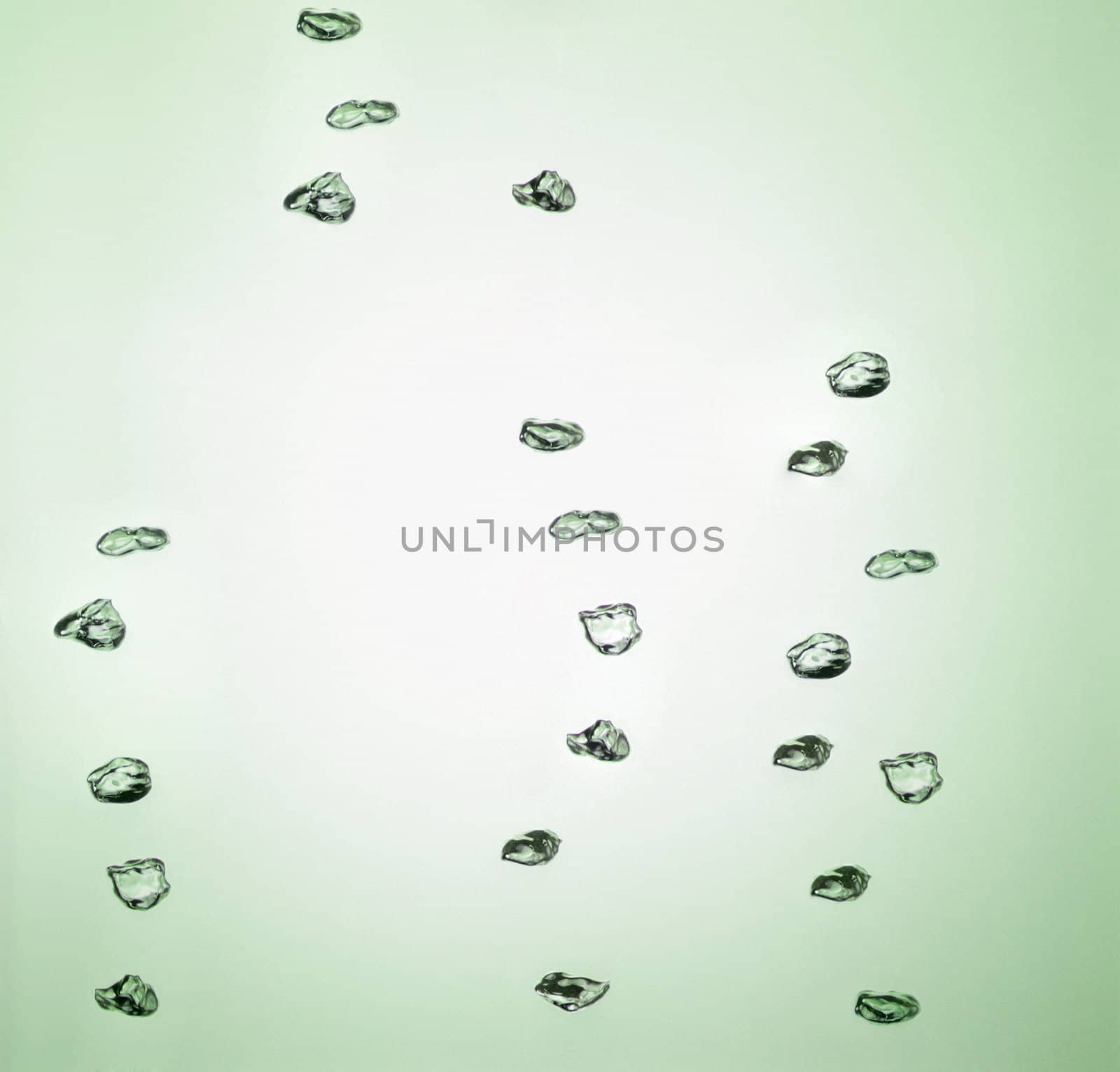 water drops close up ioslated on background