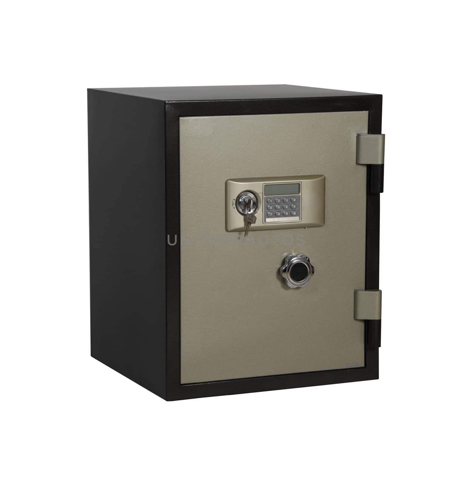 black safe isolated over a white background