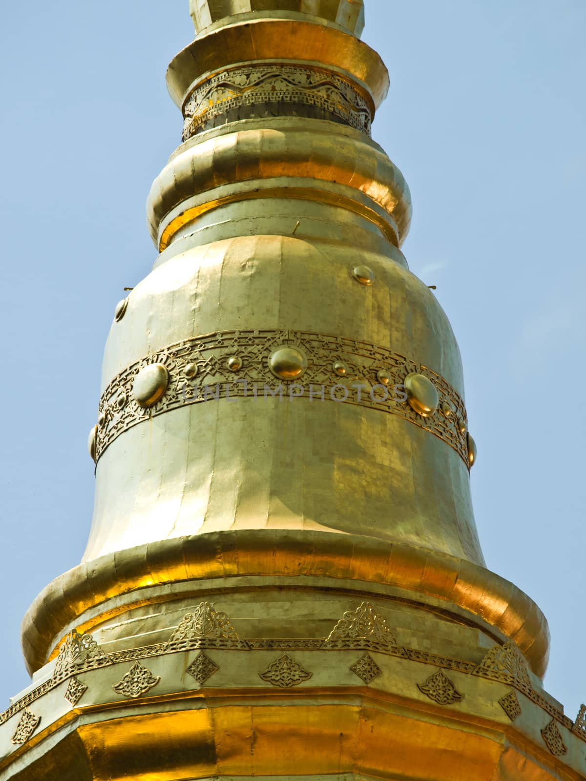 Closed up of golden pagoda, Wat Phrathat chomkitti temple in Chiang rai, Thailand.
any kind of art decorated in Buddhist church, temple etc.They are public domain or treasure of Buddhism, no restrict in copy of use.