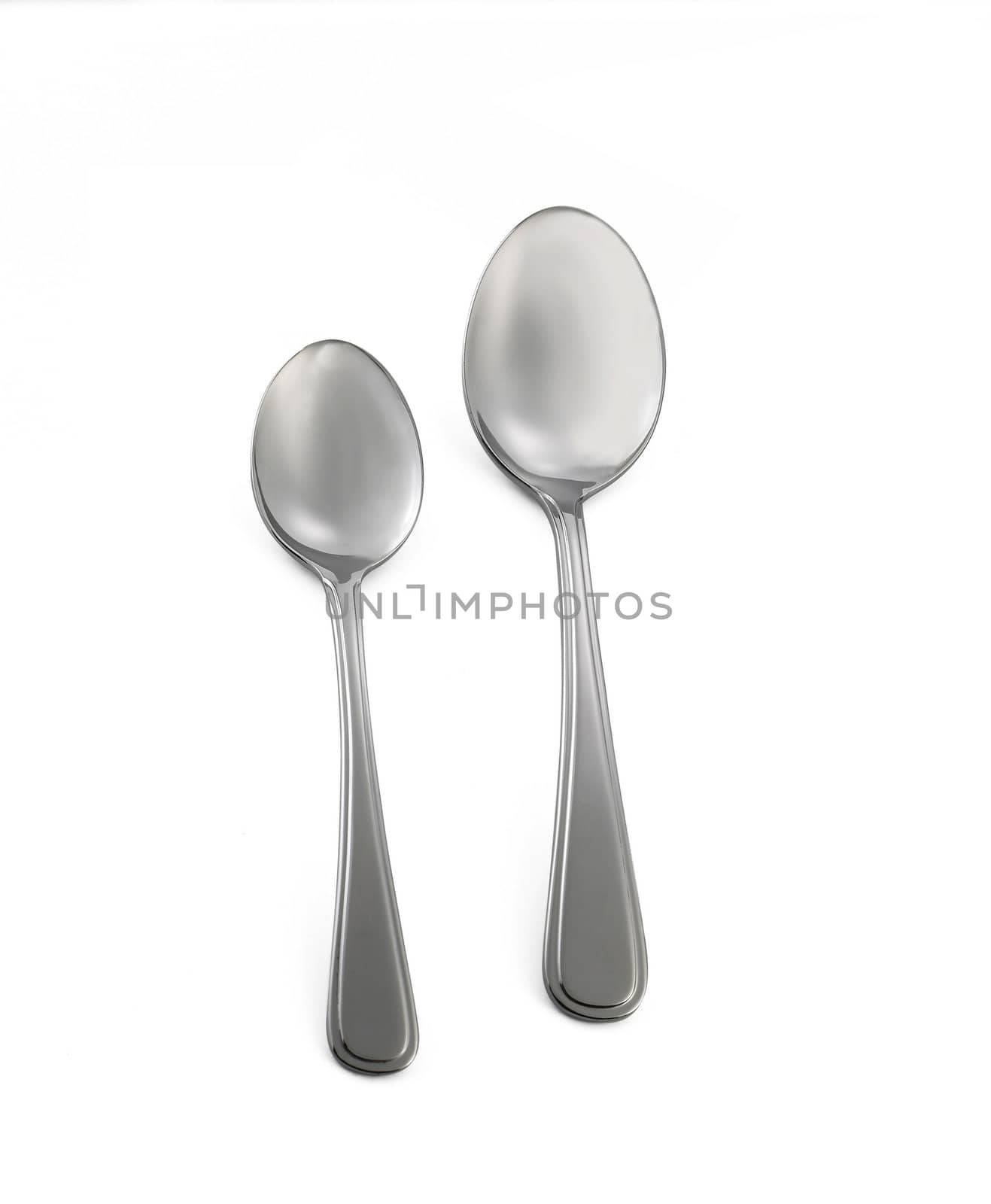Two small and big spoons