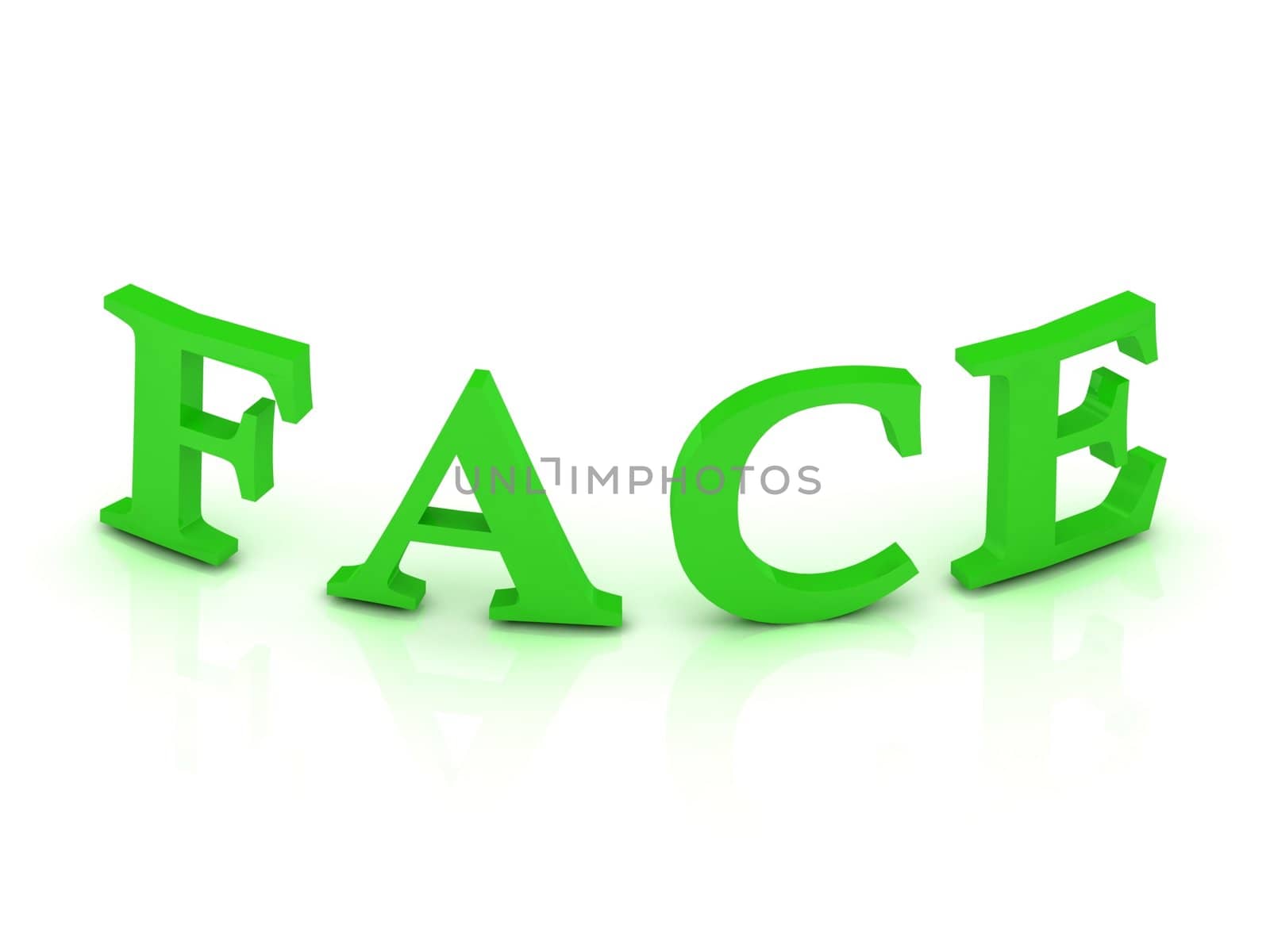 FACE sign with green letters by GreenMost