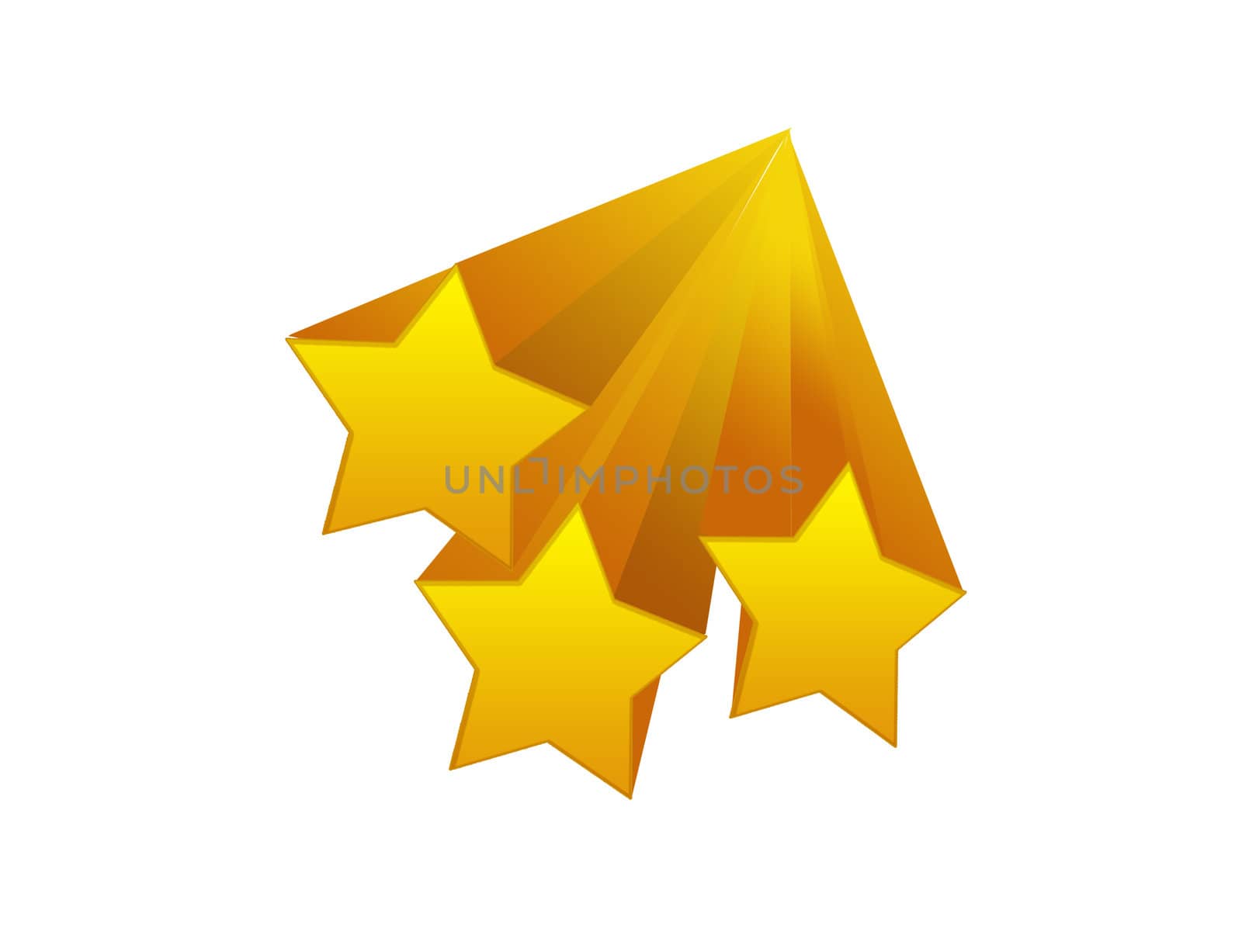 Stars close up isolated on white background