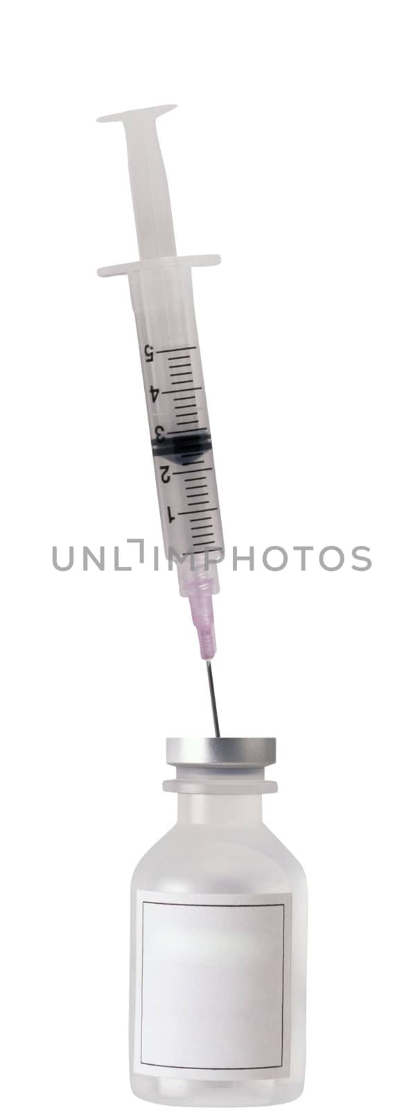 Syringe and Vaccination close up