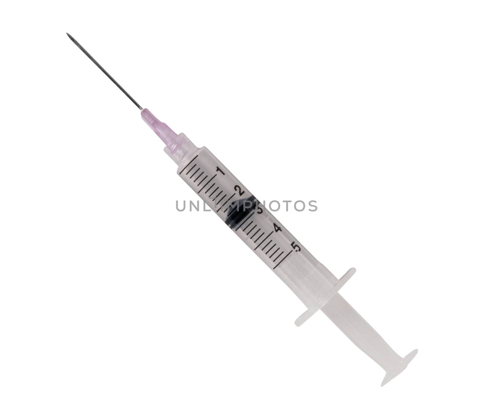 medical syringe isolated on a white background