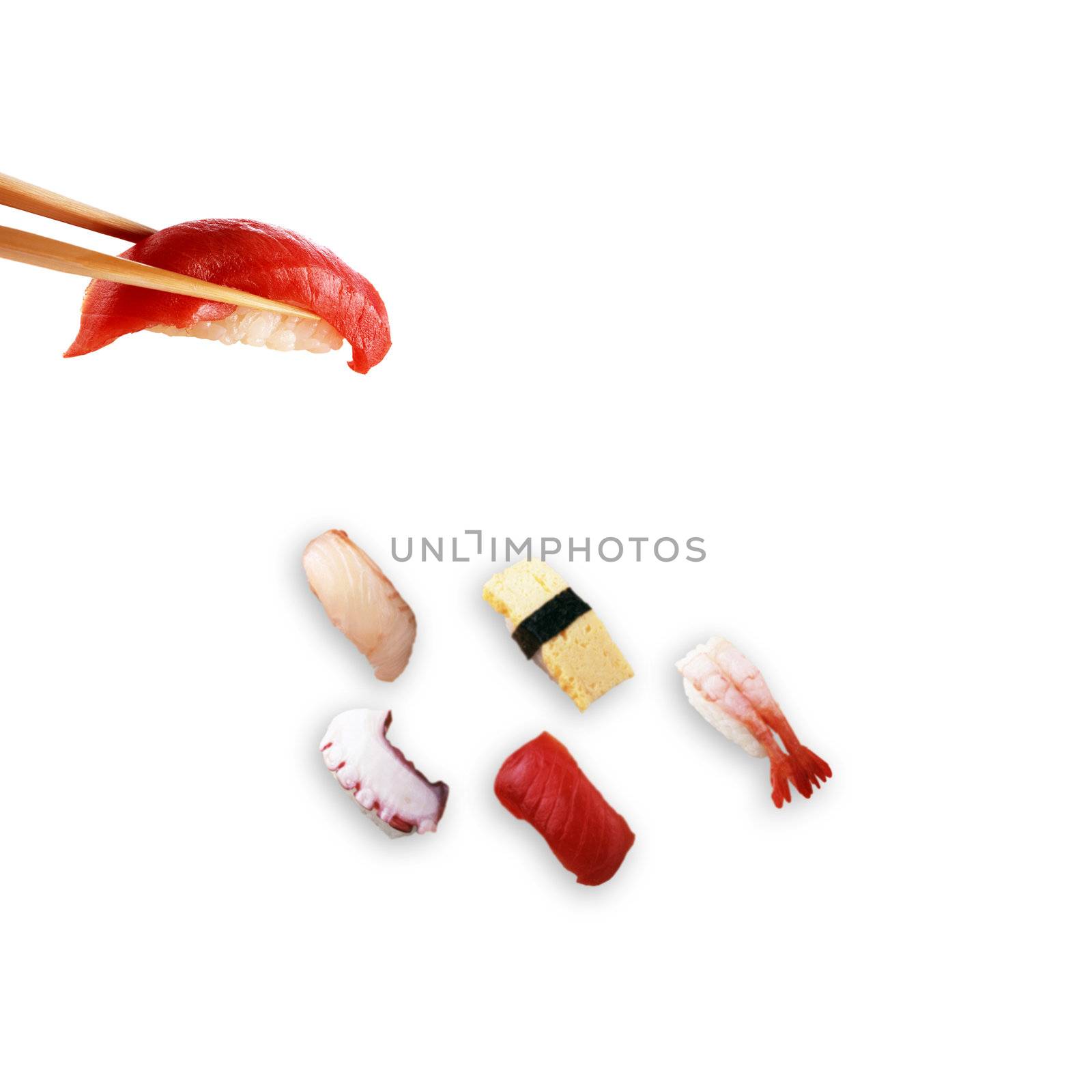 Japanese food - focus in red Japanese meat