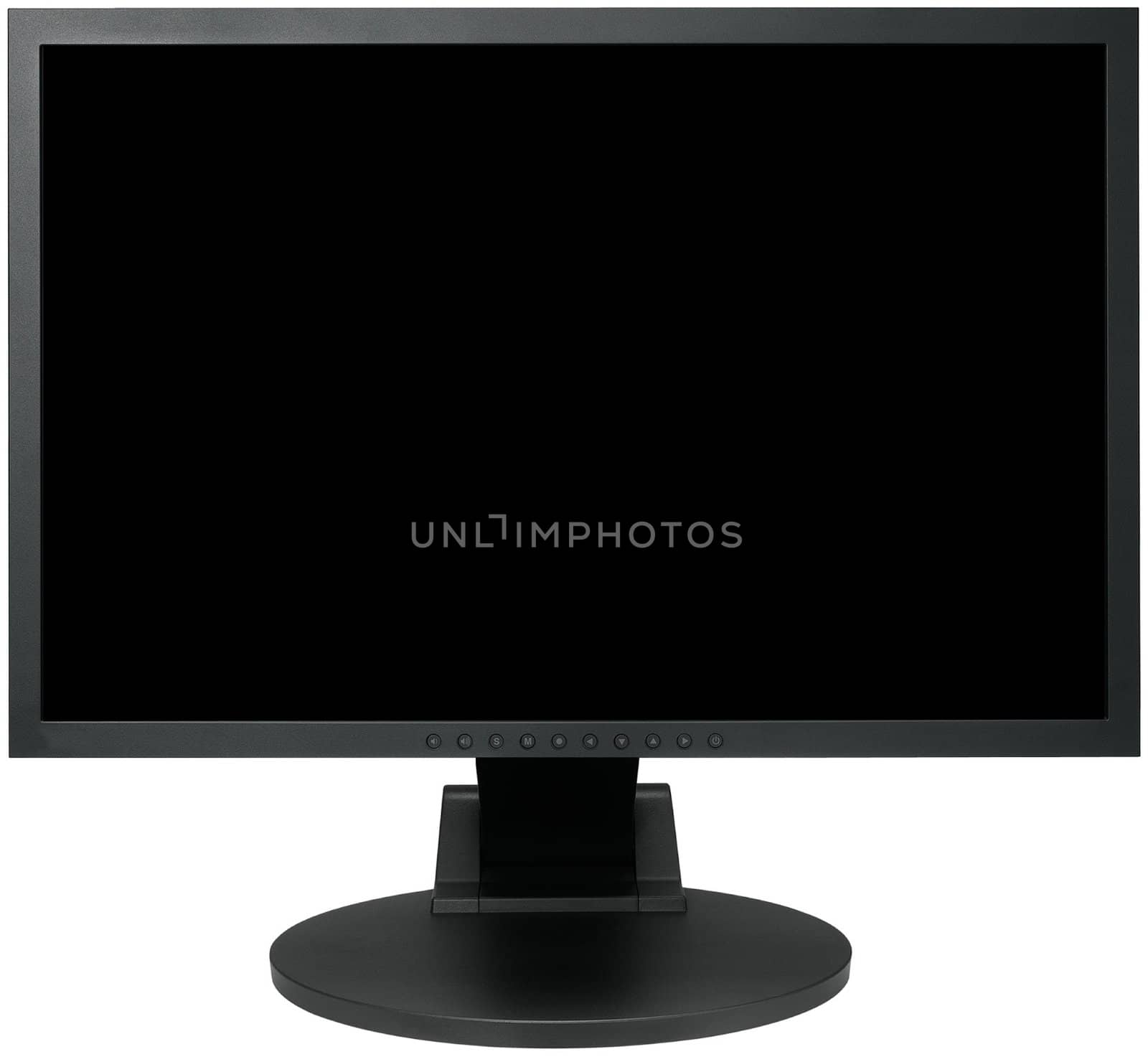 Computer monitor isolated on a white background