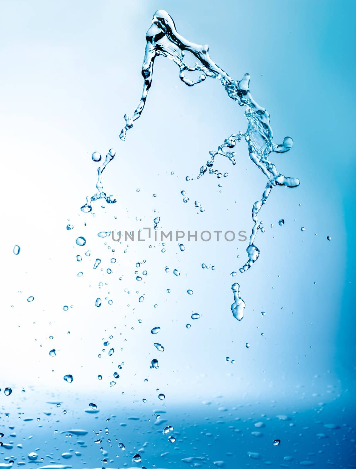 blue splash close up shoot