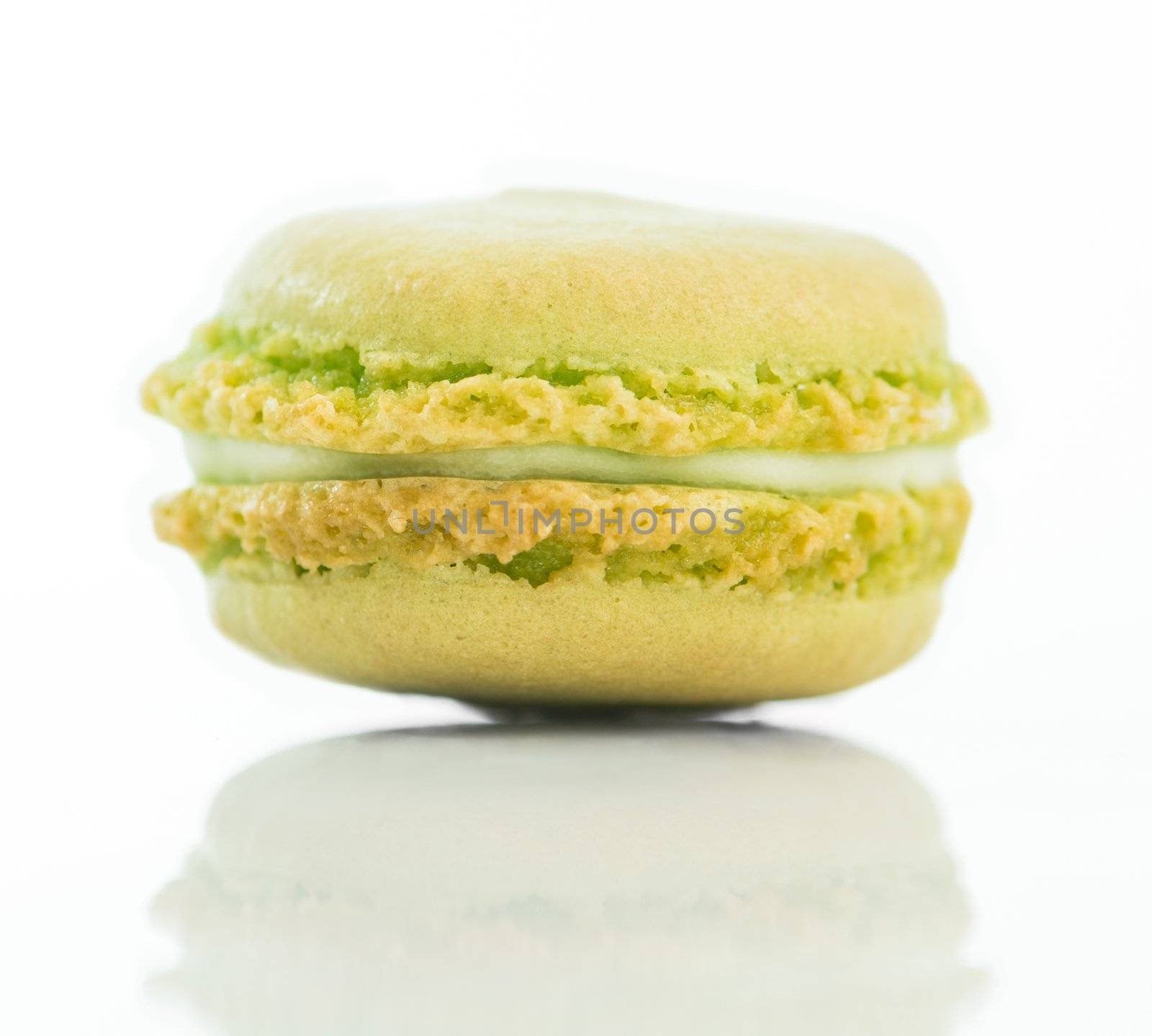 mint cookies macaroon isolated on a white background