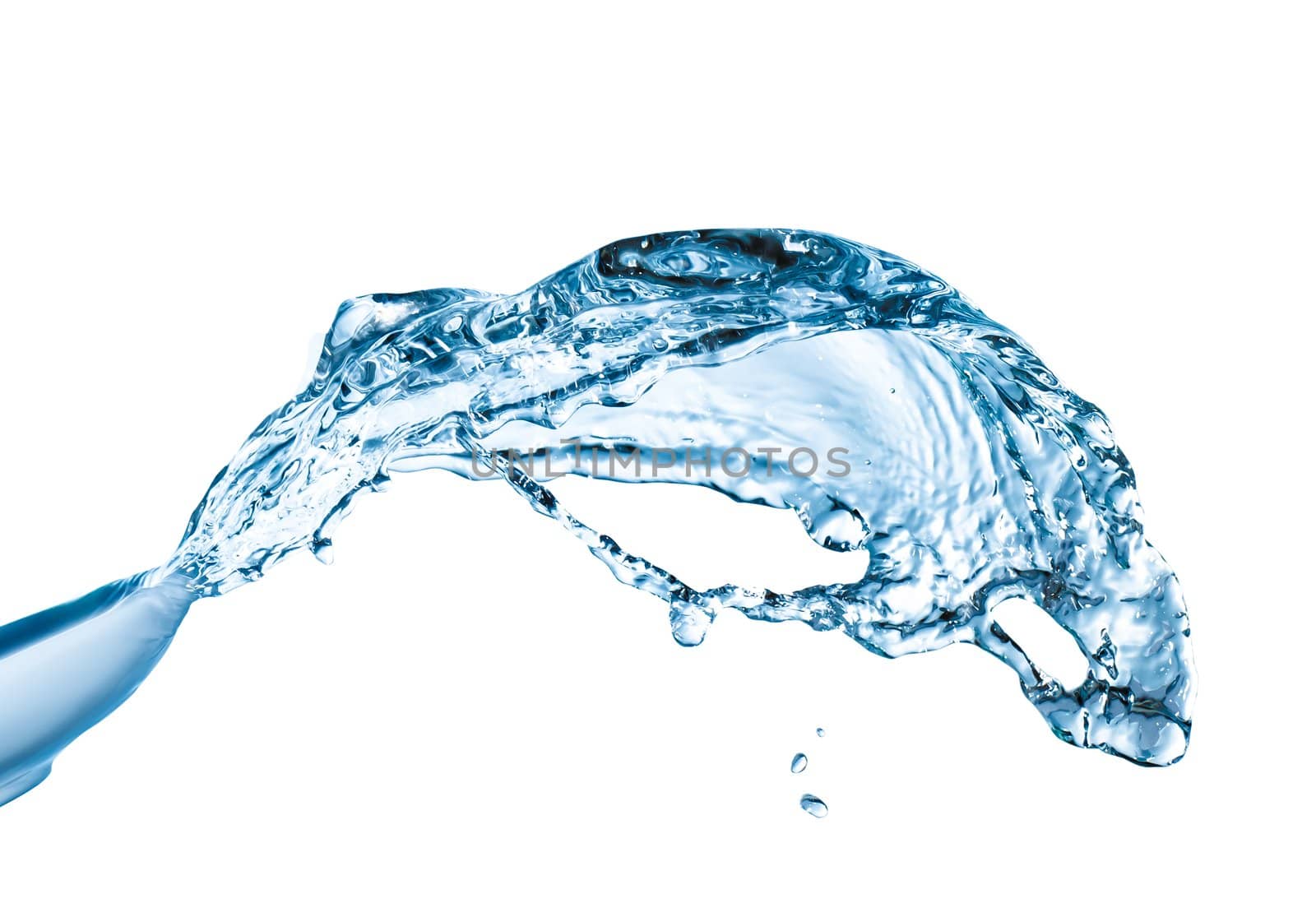 blue splash isolated on a white background