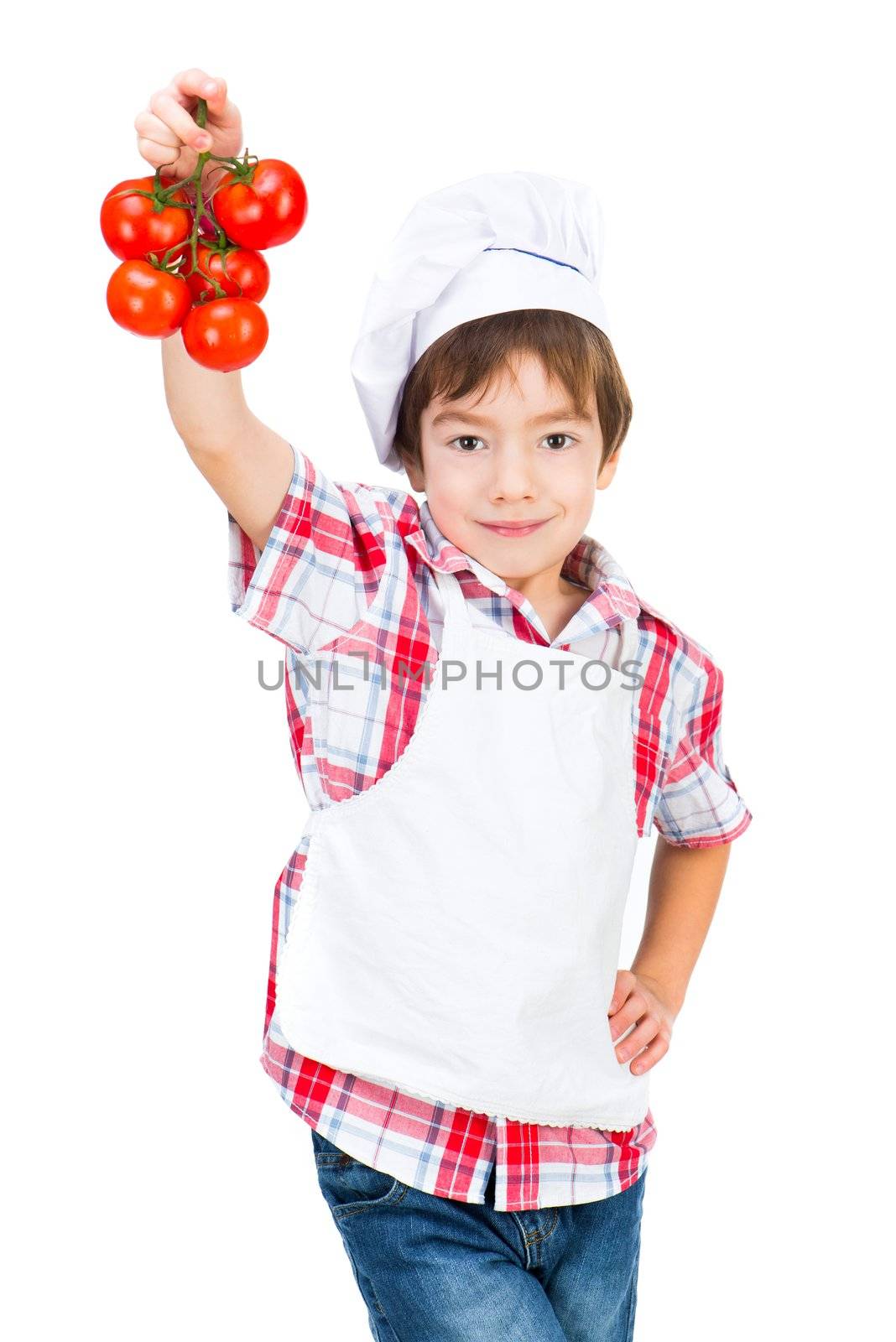 boy with tomatoes by GekaSkr