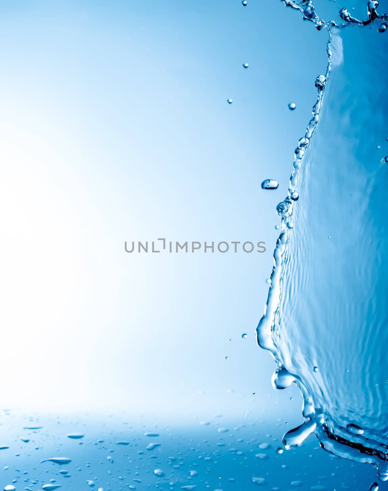 background with blue splash water