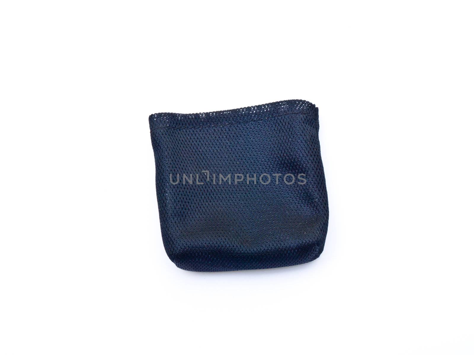 Face powder in a black box and pouch isolated on white background