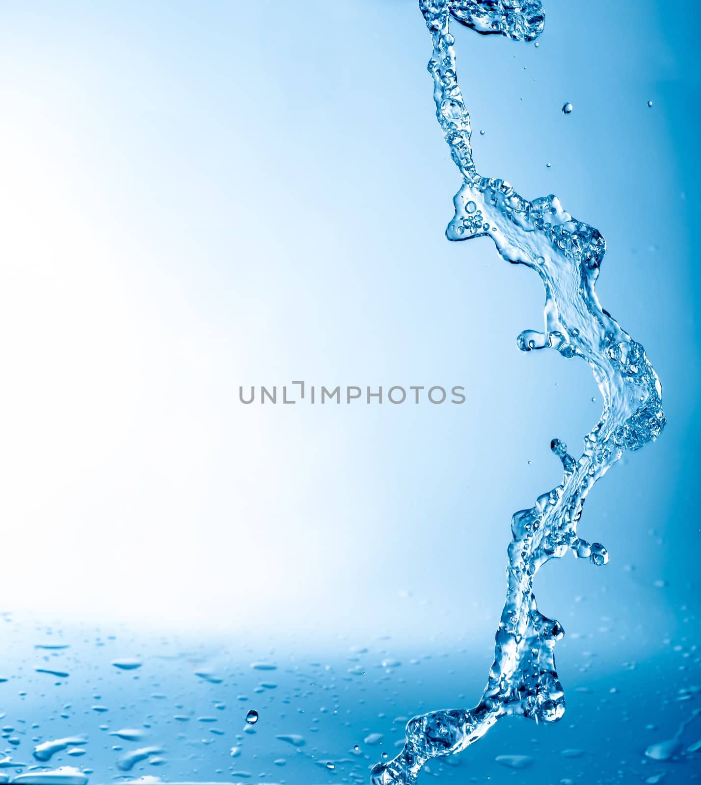 background with blue splash water