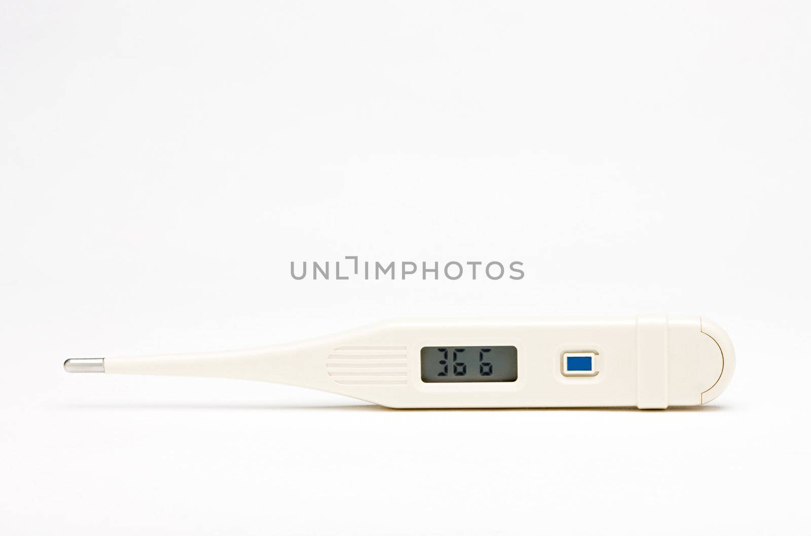 Digital electronic thermometer isolated on white background