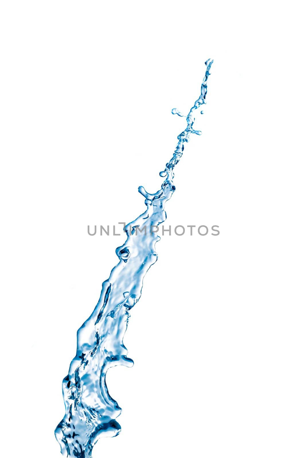 blue splash isolated on a white background