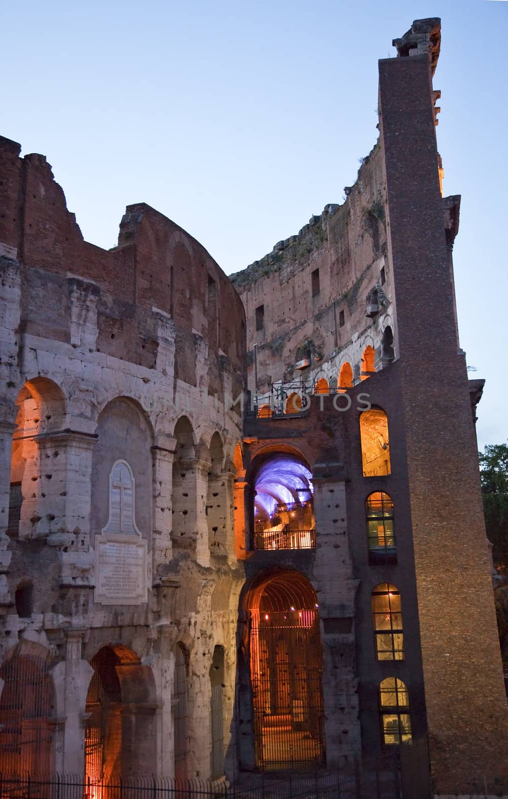 Colosseum Outer Ring Evening Rome Italy by bill_perry