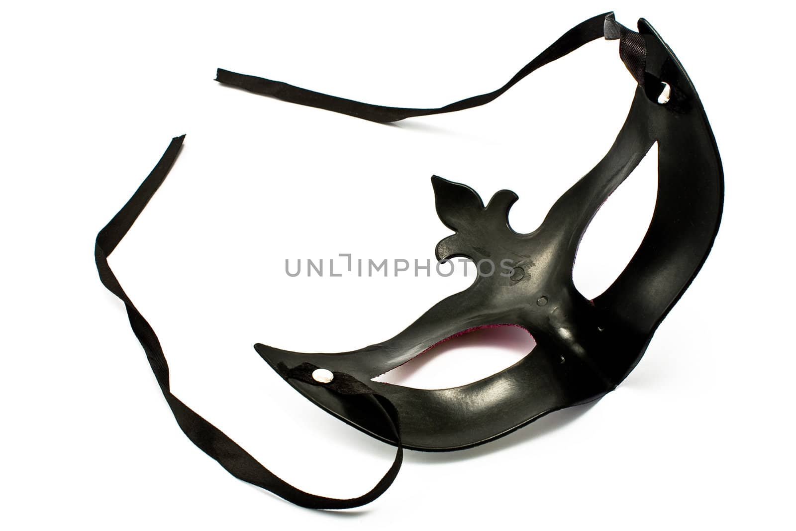 Black Carnival Mask isolated on white