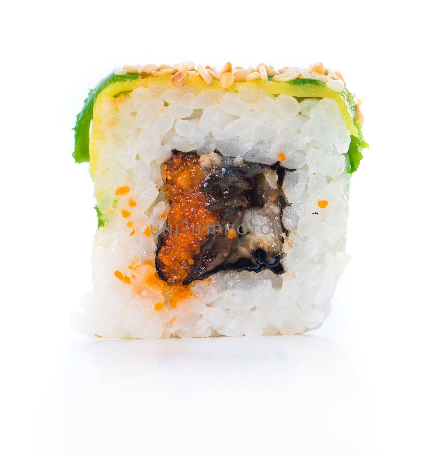 Sushi isolated on a white background