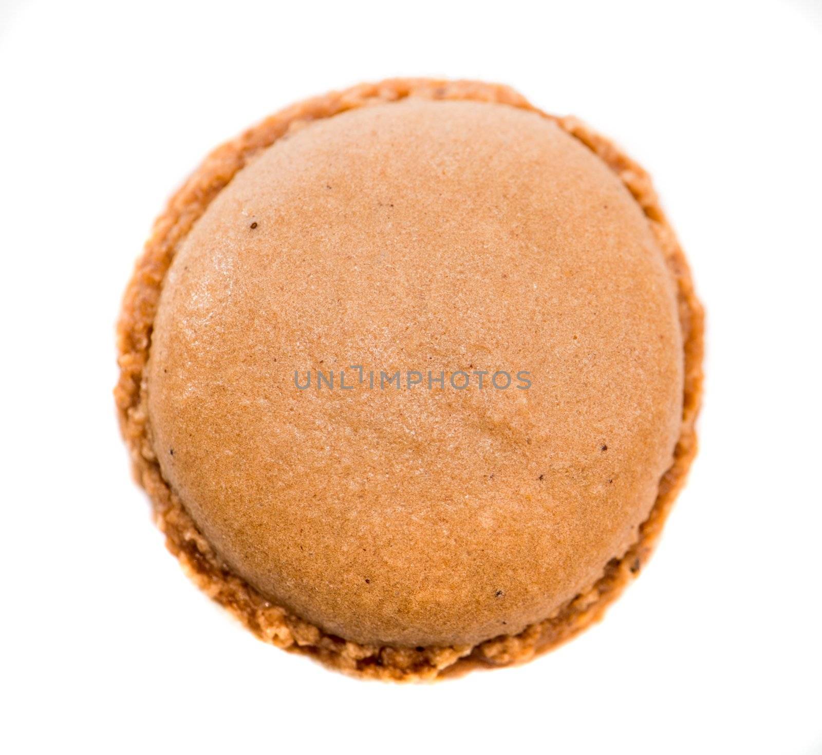 chocolate cookies macaroon isolated on a white background