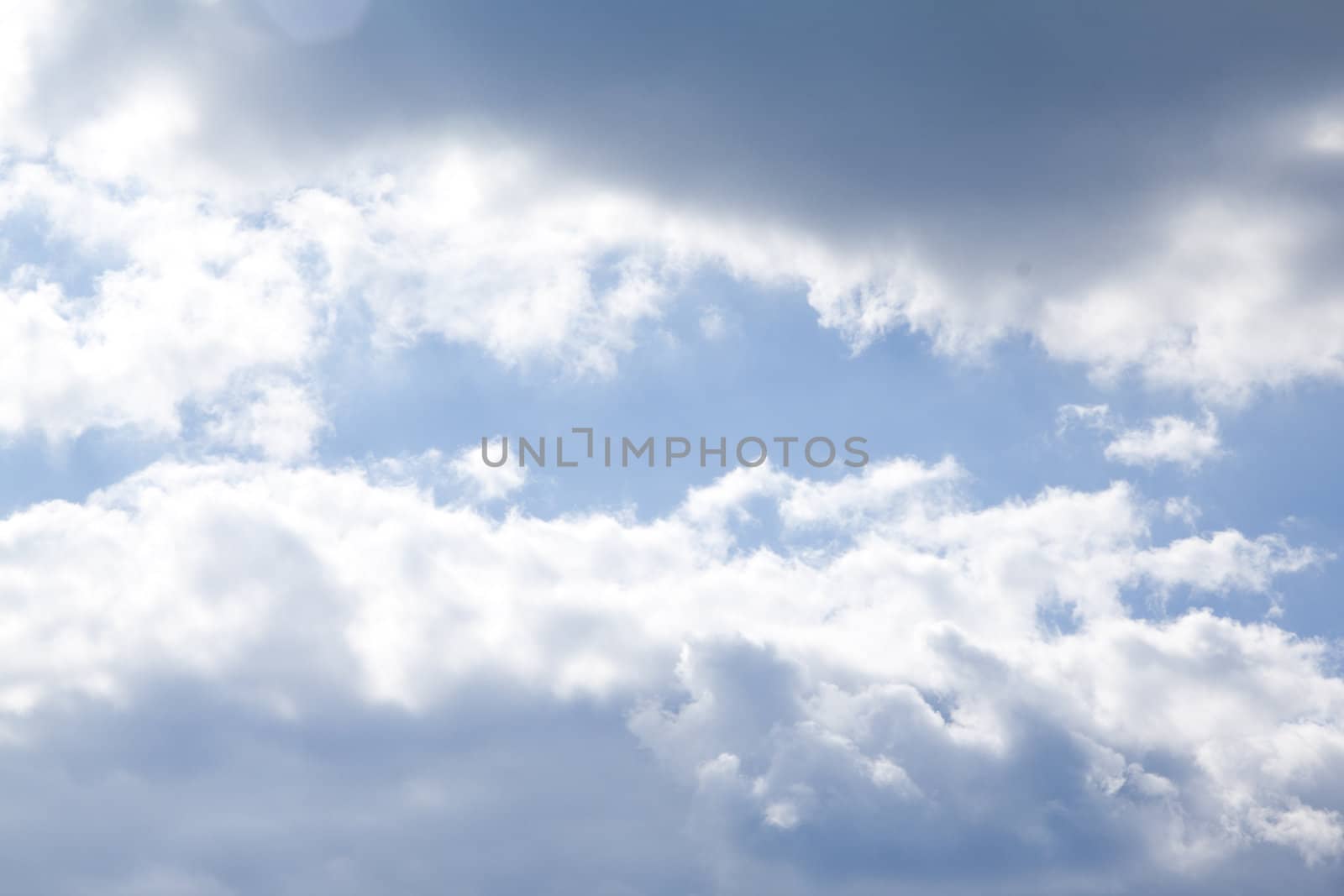 Beautiful blue sky with white clouds or nature